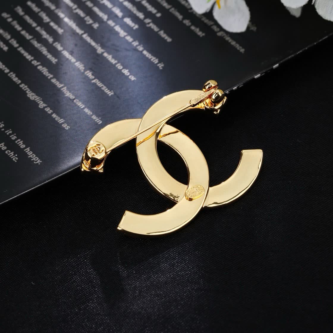 Chanel CC Logo Brooch