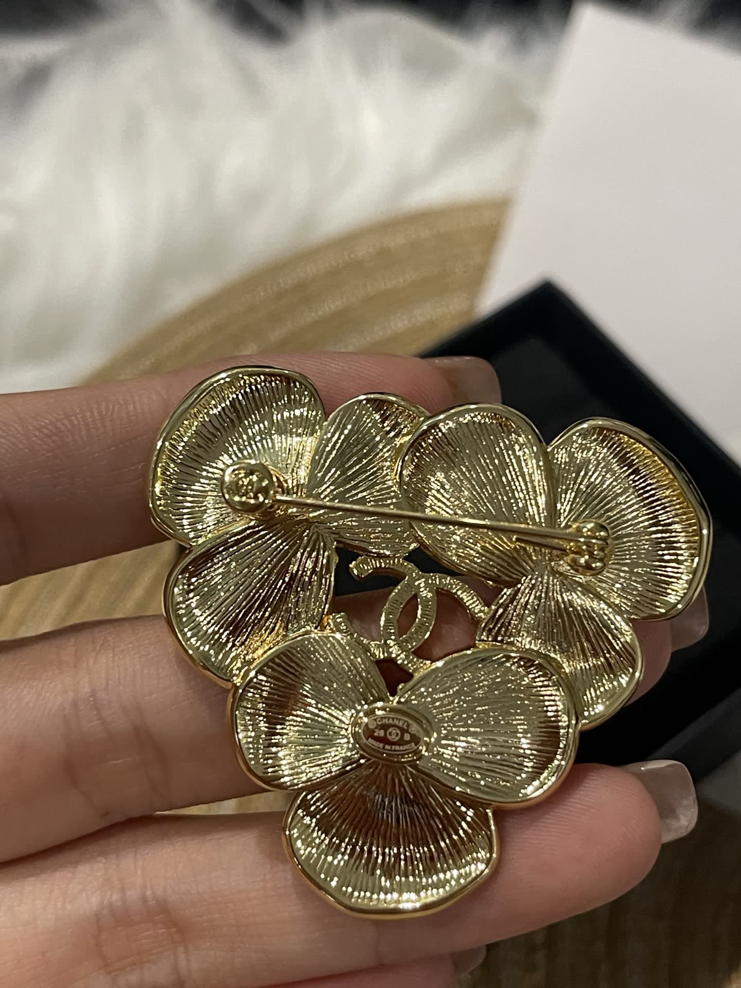 Chanel Multicolored Flower Brooch
