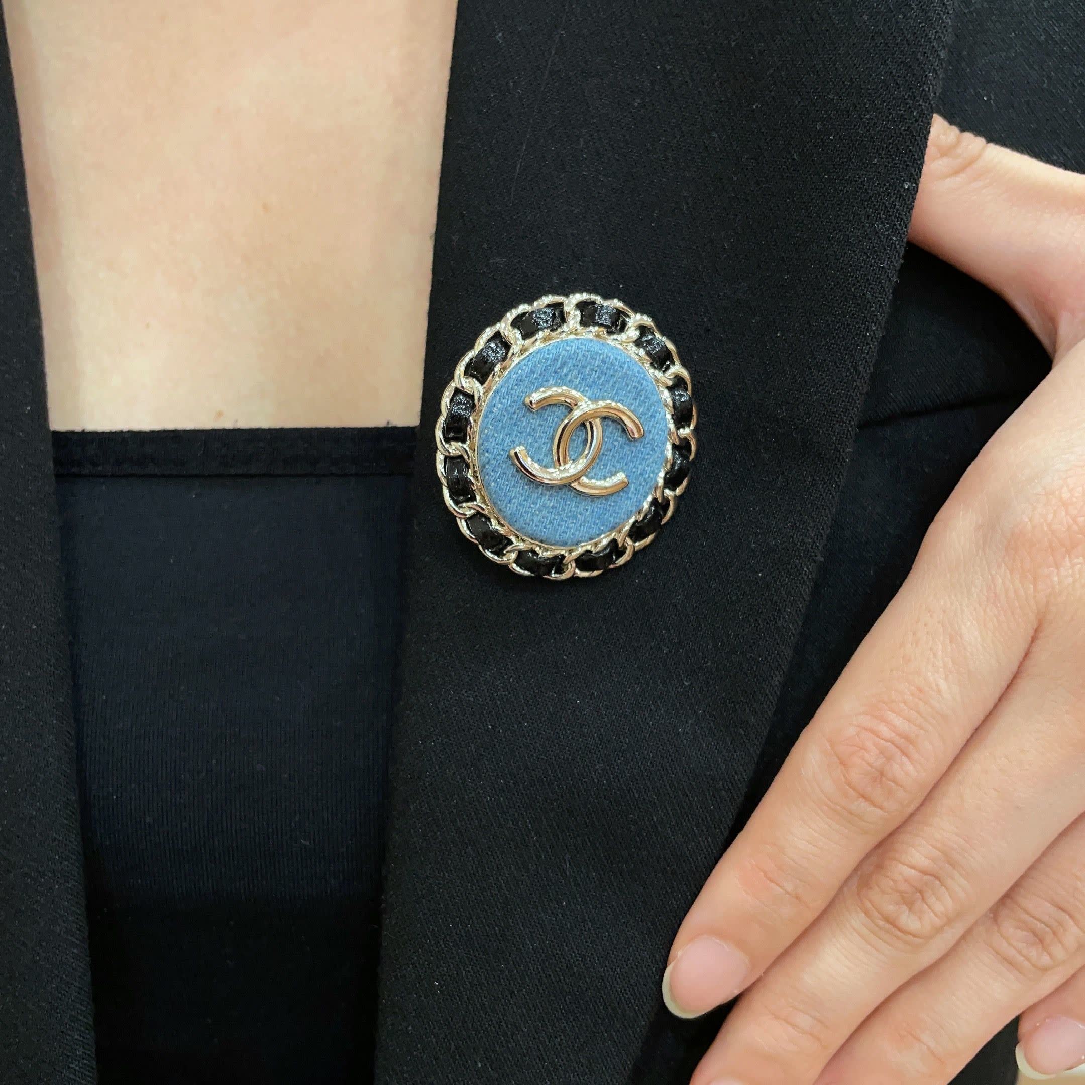 Chanel CC Logo Brooch
