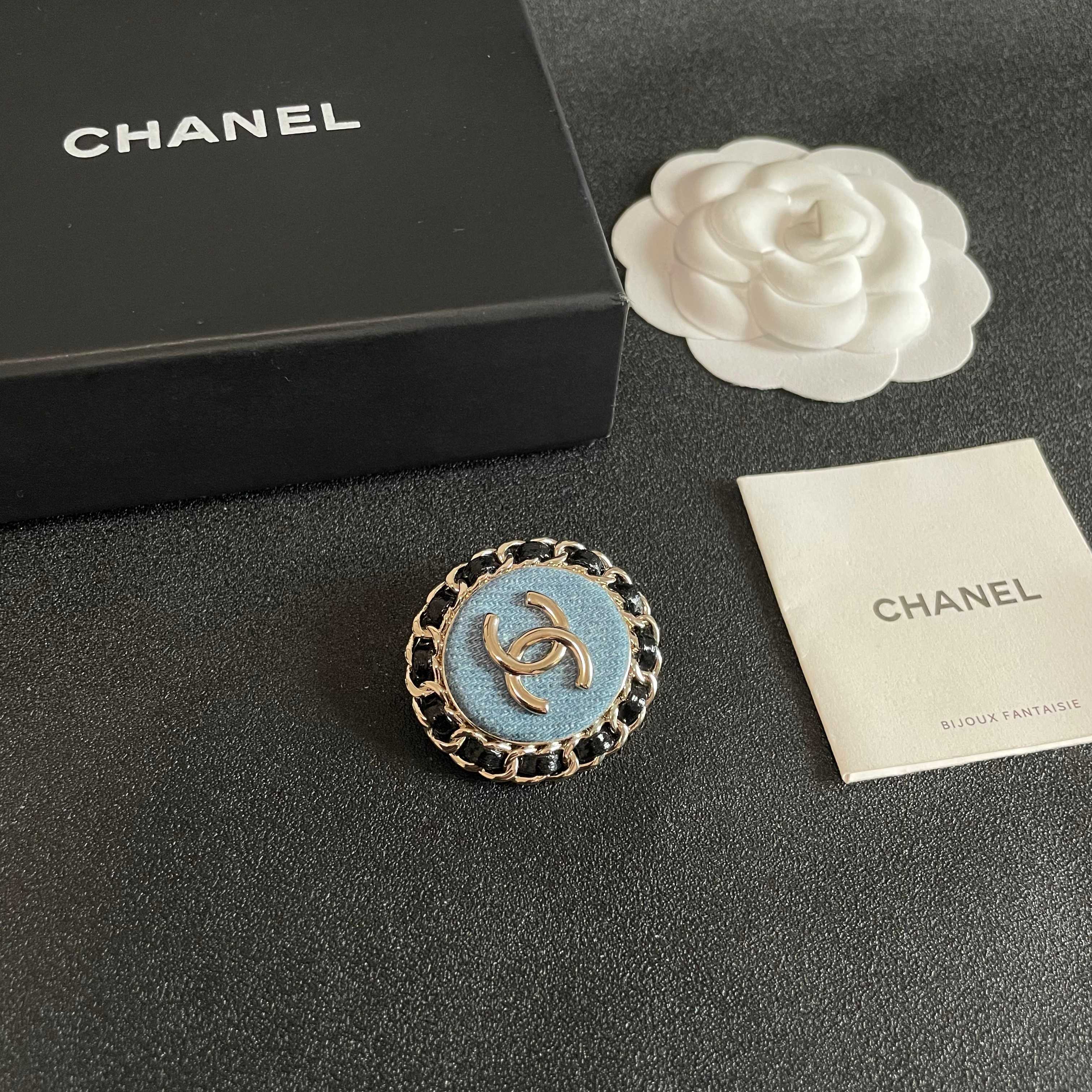Chanel CC Logo Brooch
