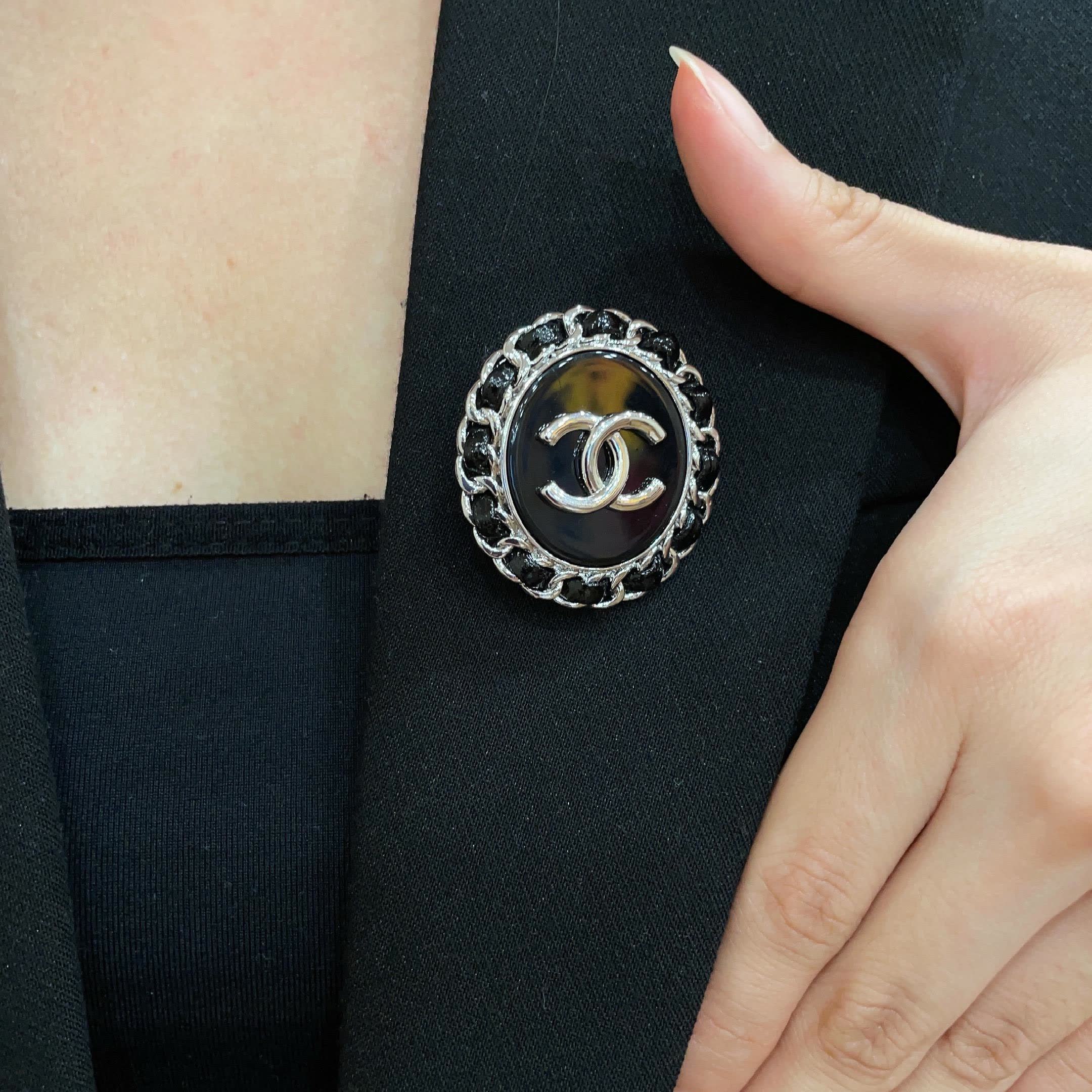 Chanel CC Logo Brooch