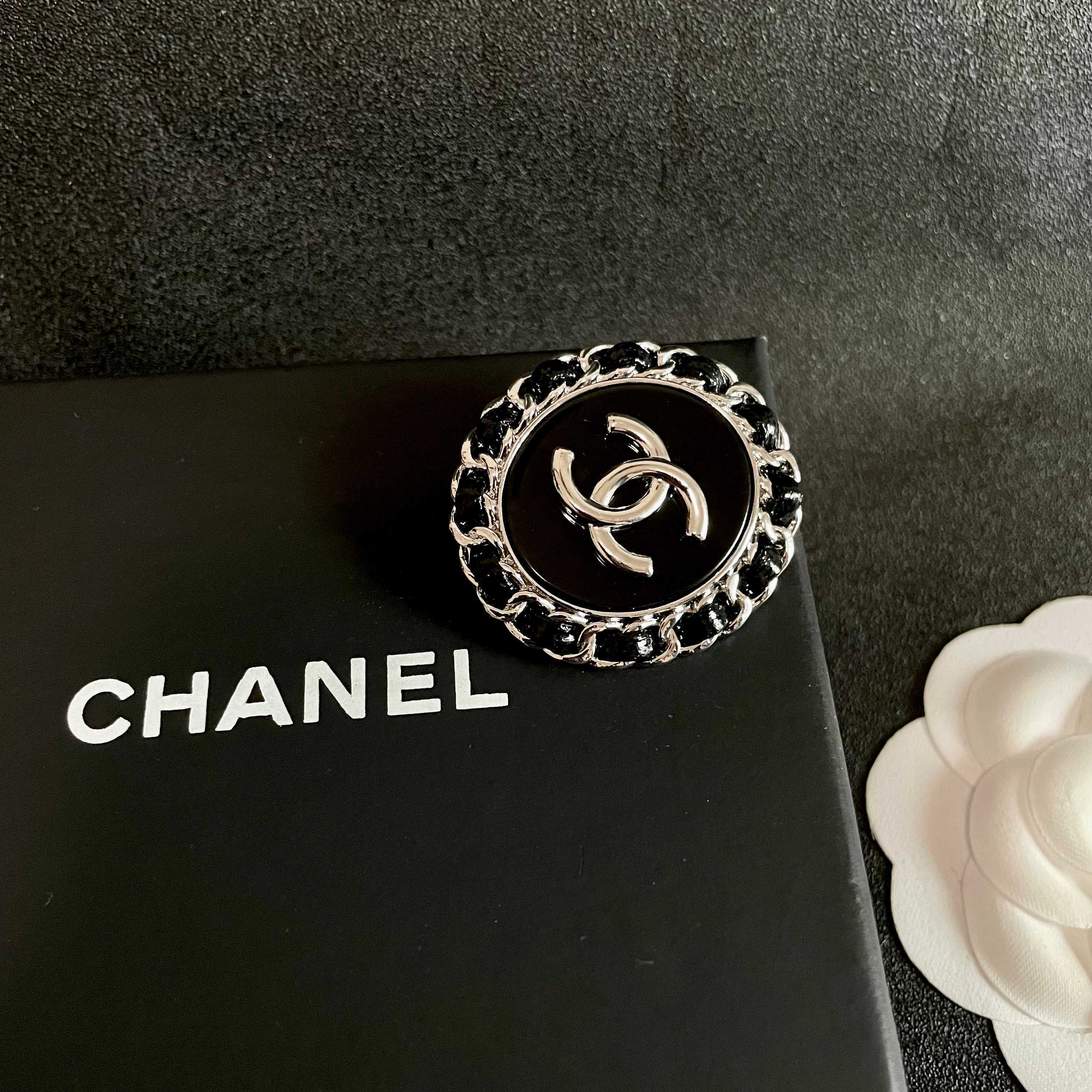 Chanel CC Logo Brooch