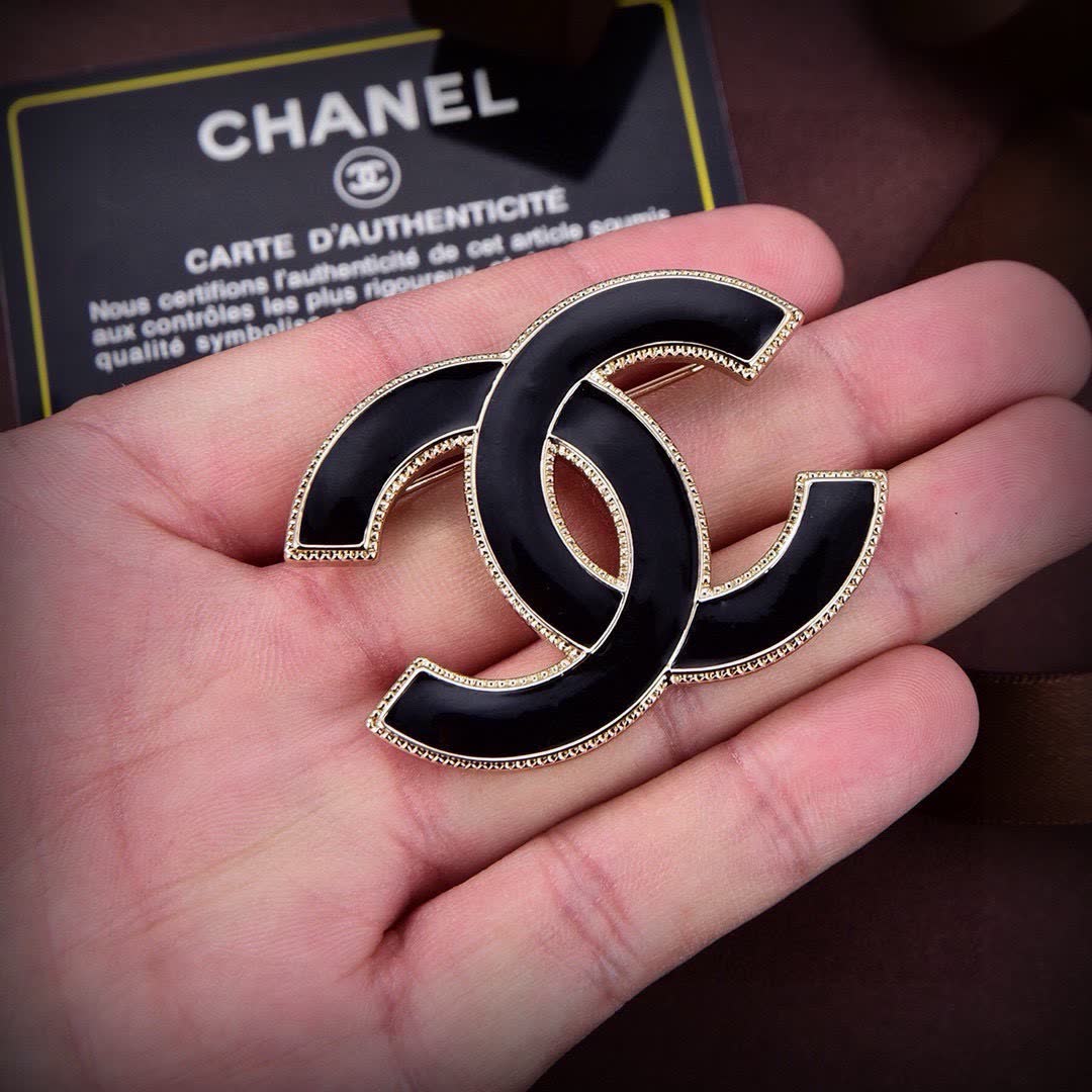 Chanel CC Logo Brooch