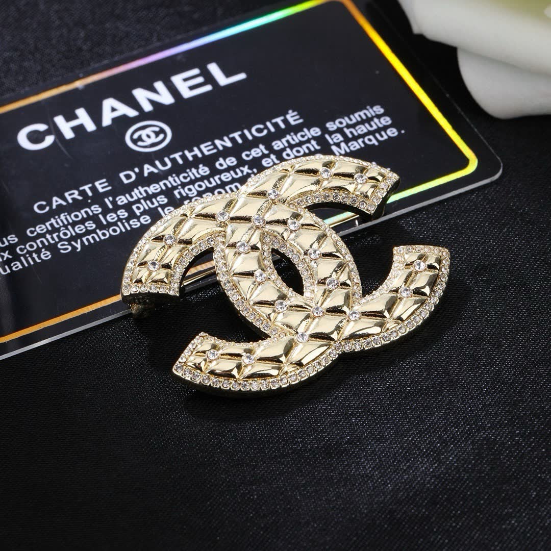Chanel CC Logo Brooch