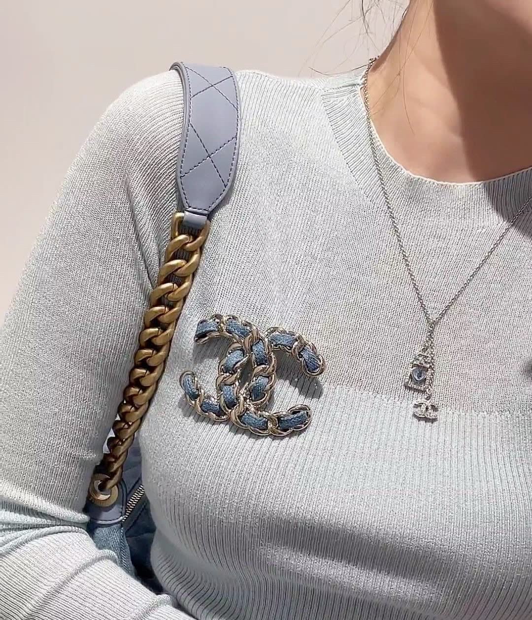 Chanel CC Logo Brooch