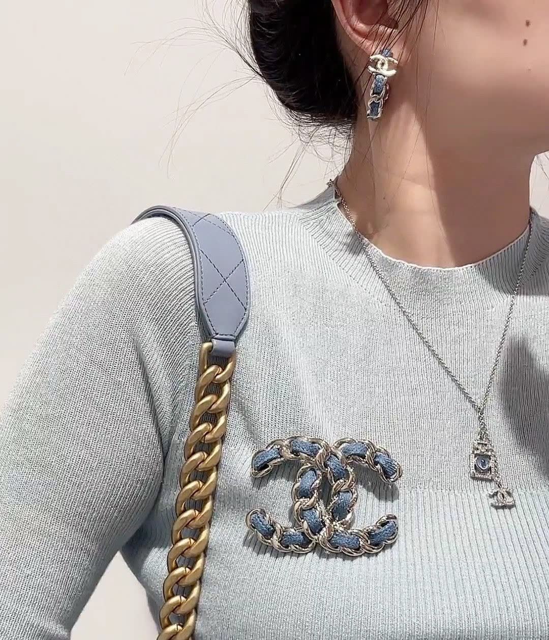 Chanel CC Logo Brooch