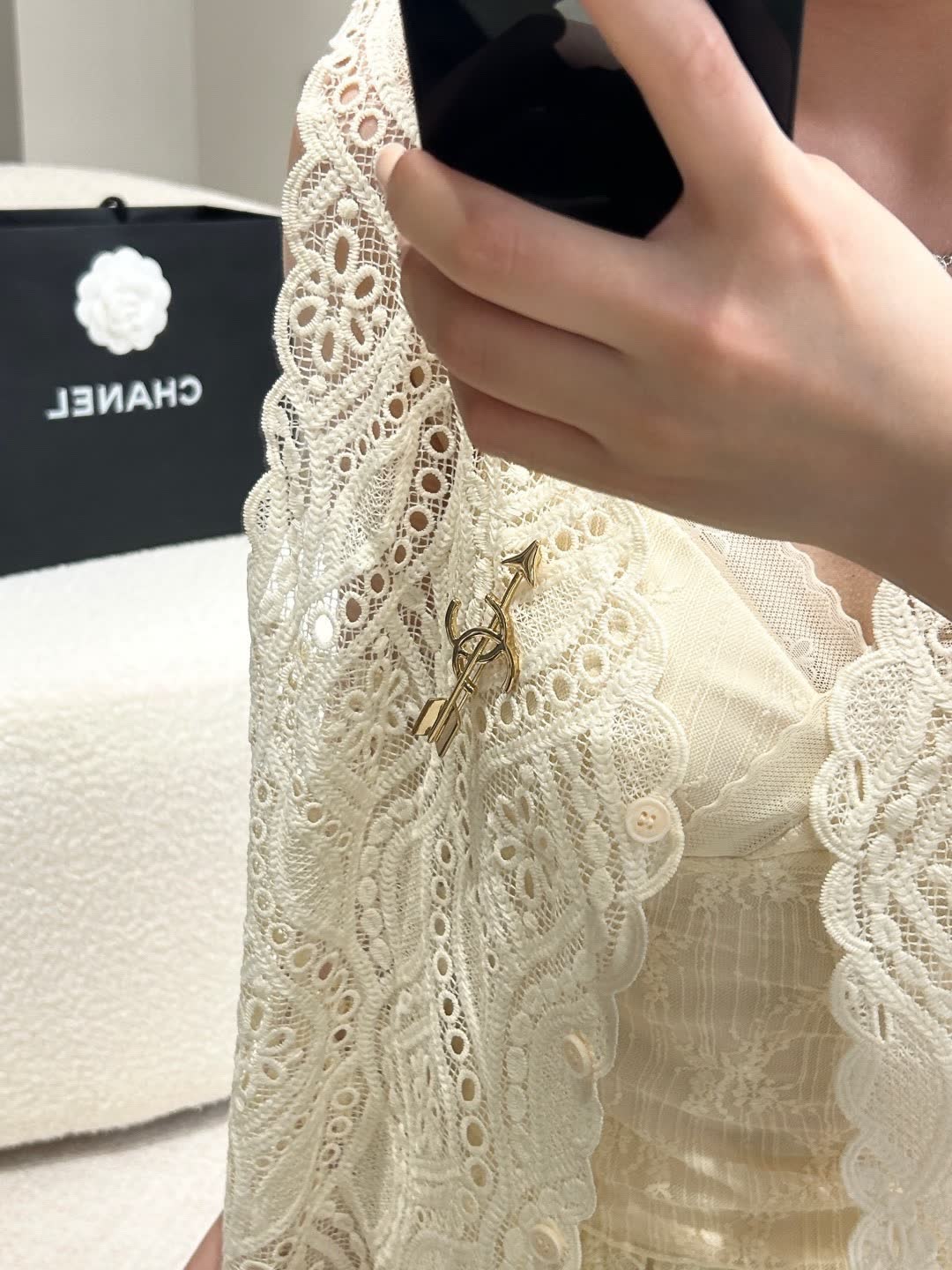 Chanel CC Arrow Brooch
