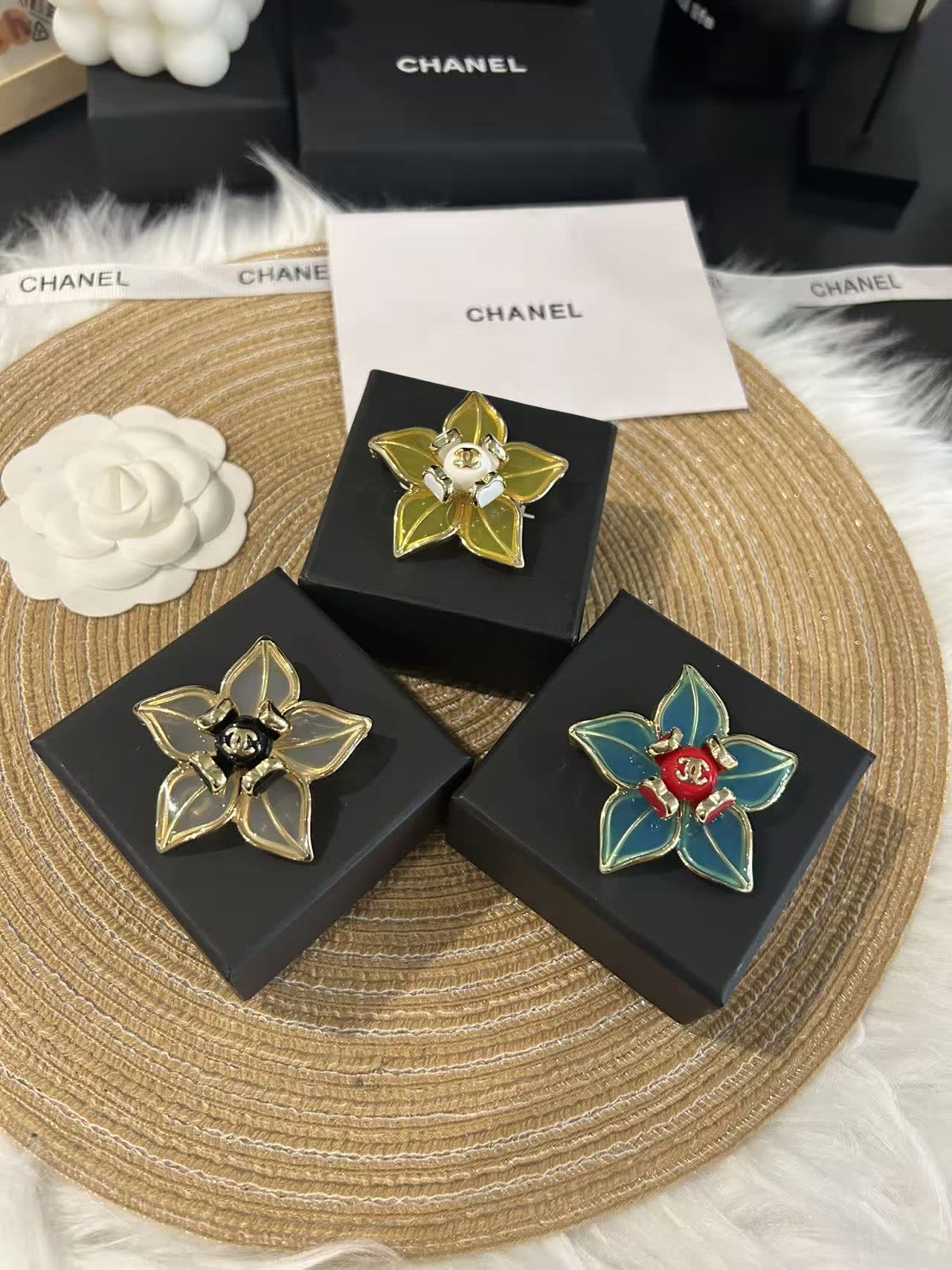 Chanel Enamel Flower Brooch Chanel Enamel Flower Brooch