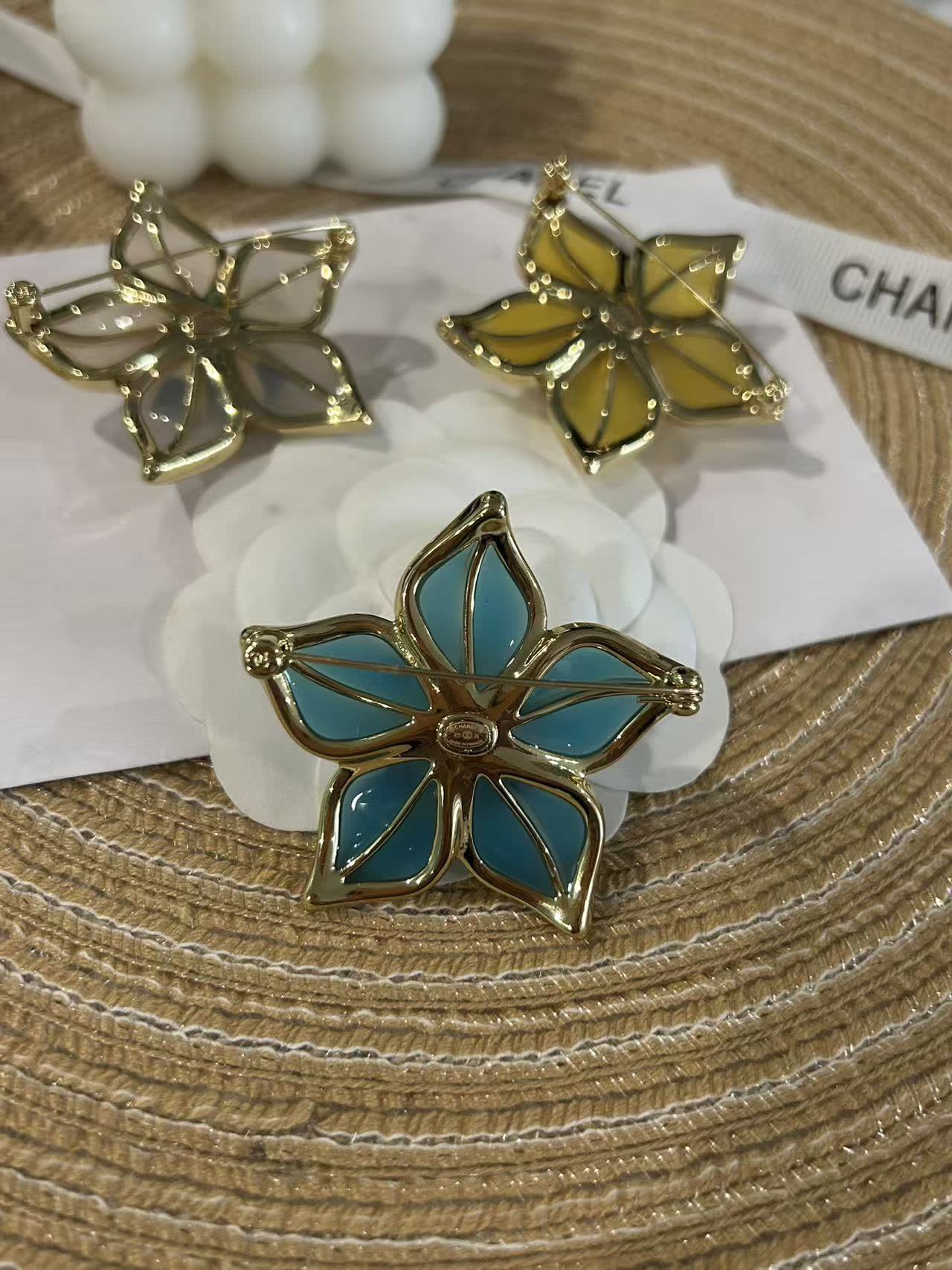 Chanel Enamel Flower Brooch