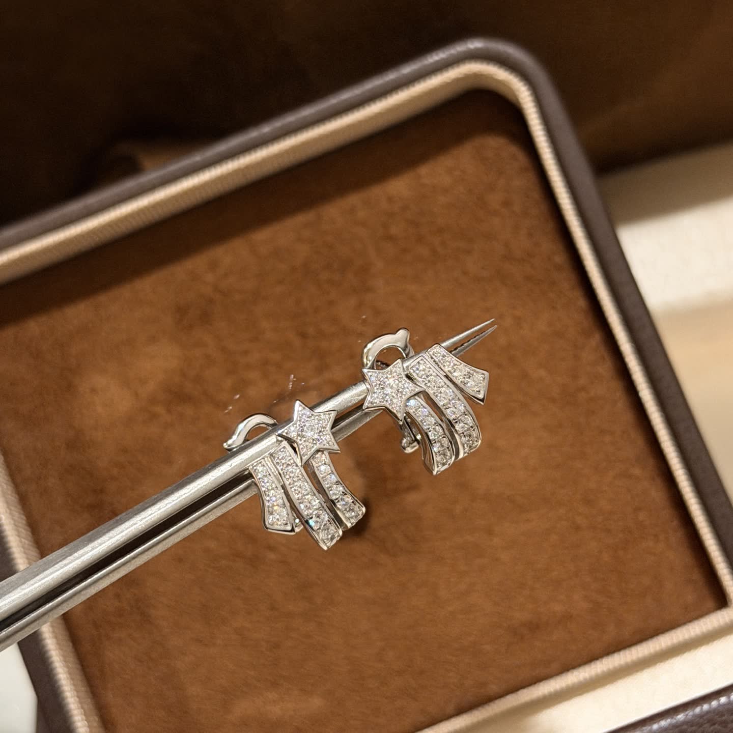 Chanel Silver Star and Diamond Brooch Chanel Silver Star and Diamond Brooch