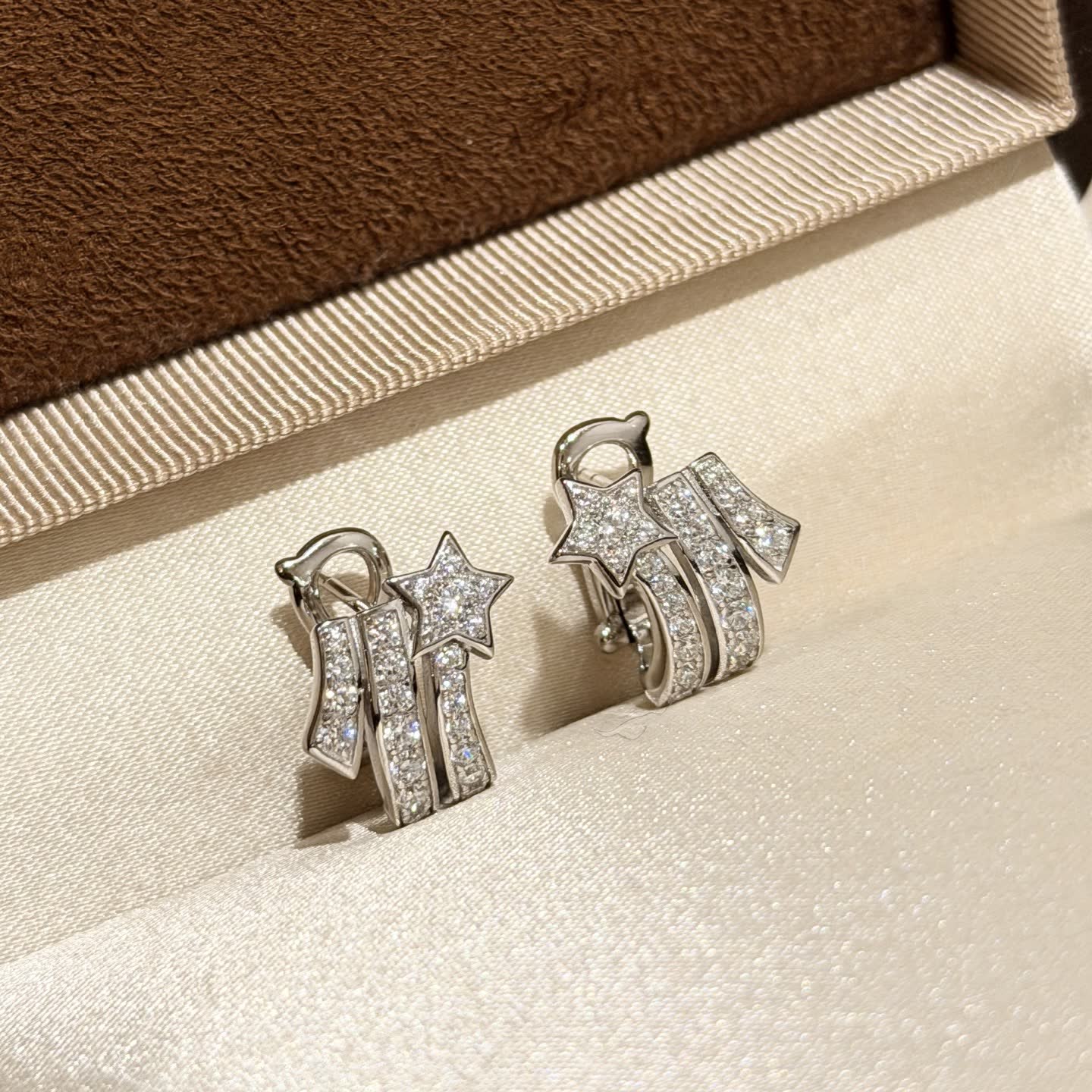 Chanel Silver Star and Diamond Brooch