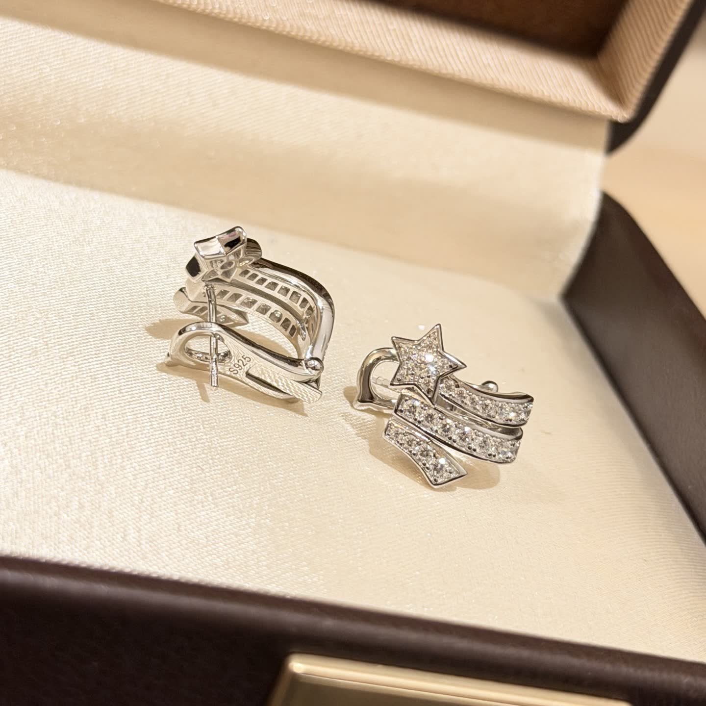 Chanel Silver Star and Diamond Brooch