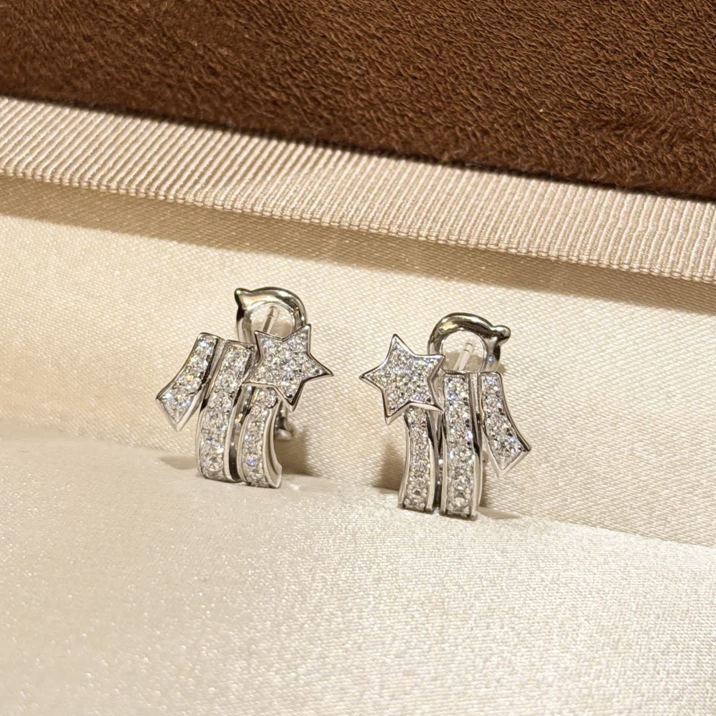 Chanel Silver Star and Diamond Brooch