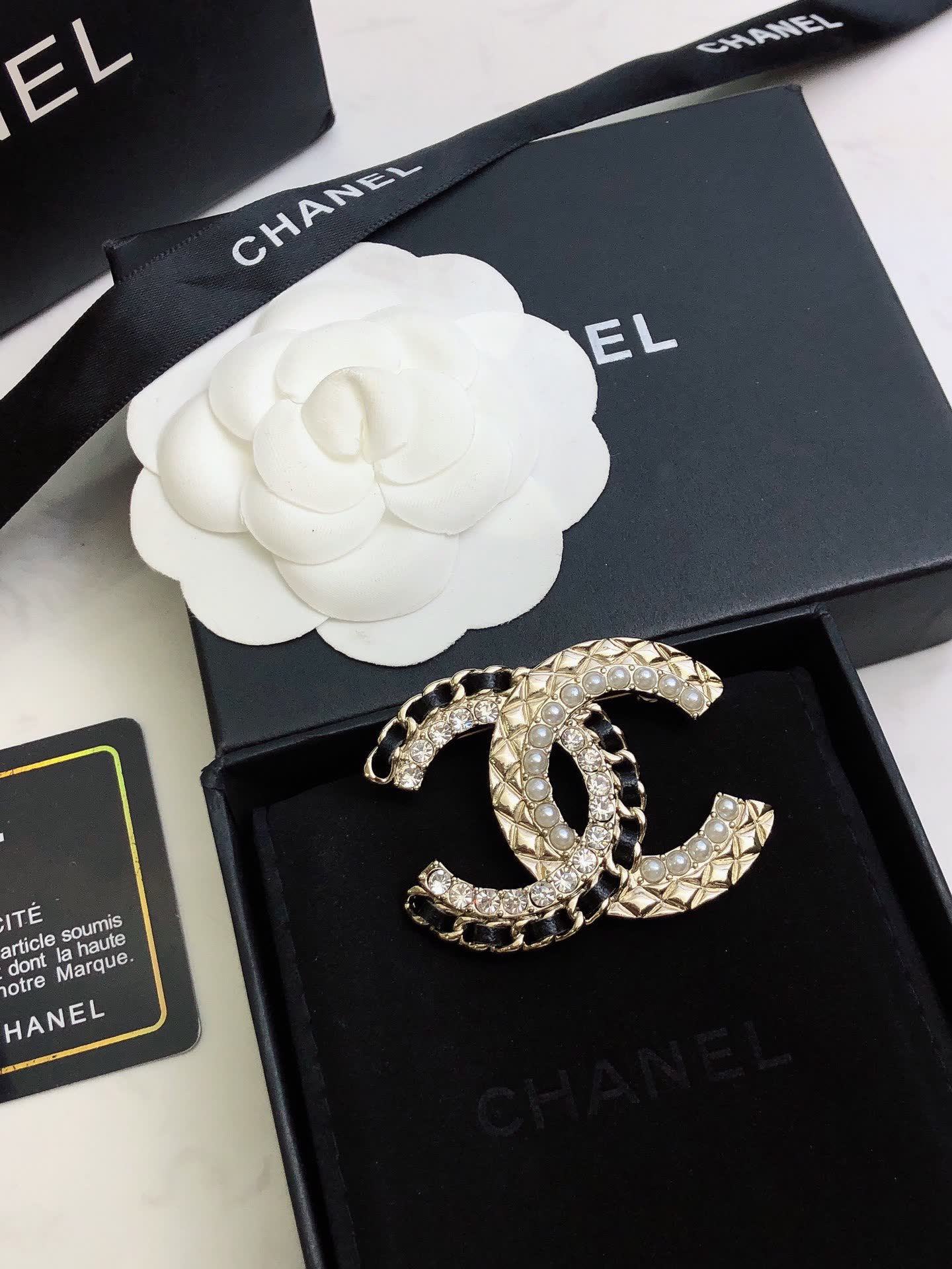 Chanel CC Logo Brooch