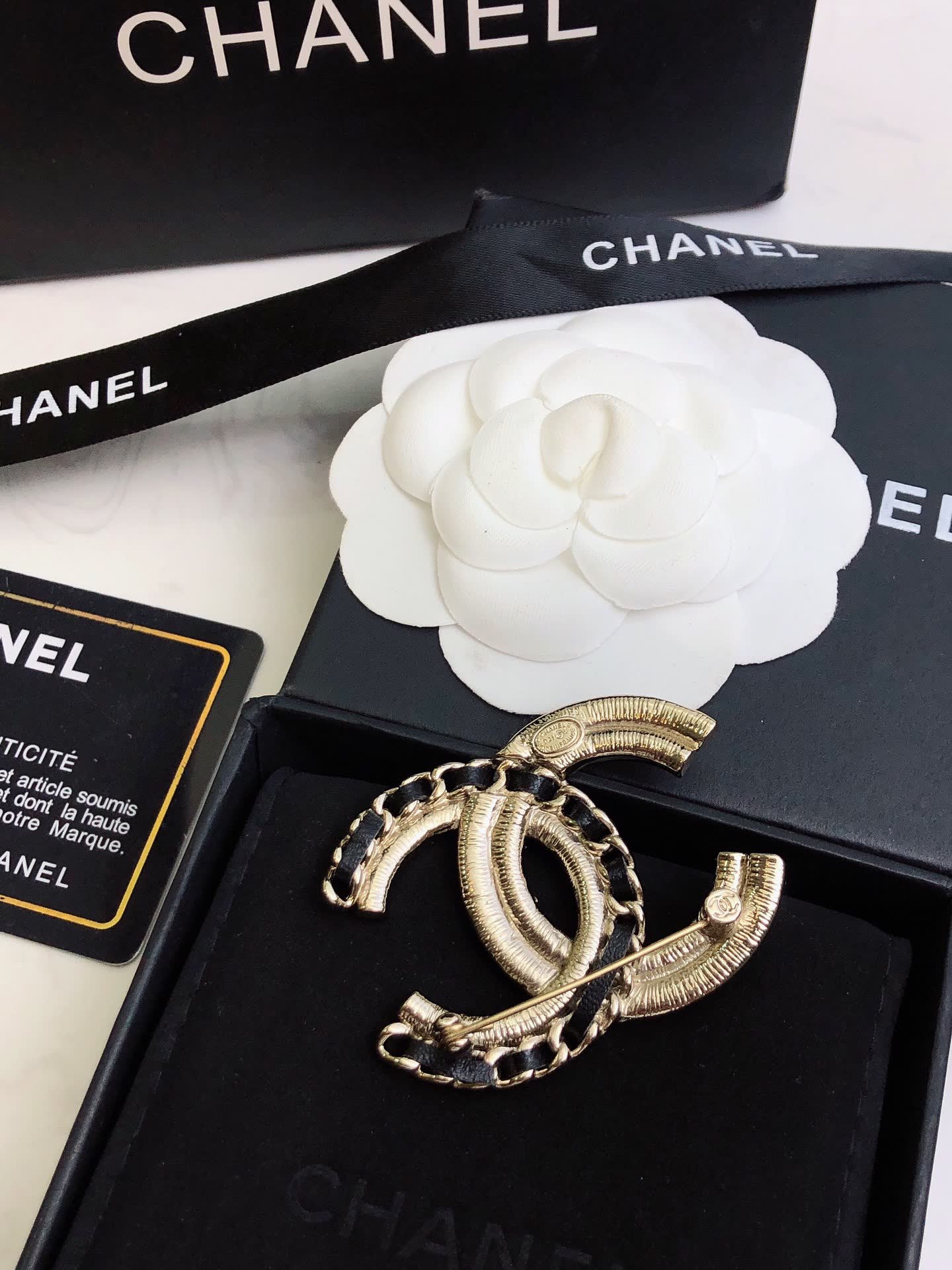 Chanel CC Logo Brooch