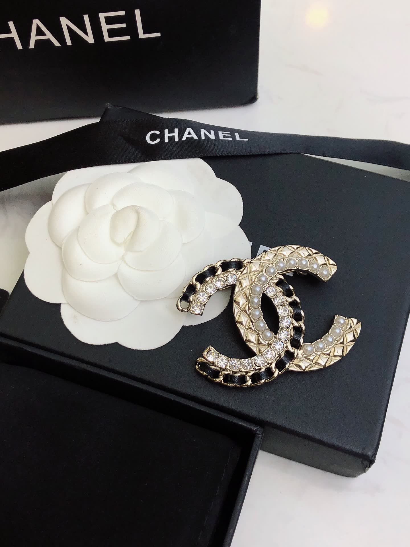 Chanel CC Logo Brooch