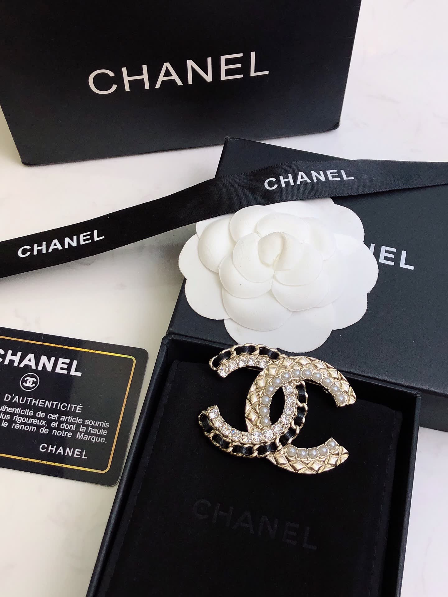 Chanel CC Logo Brooch