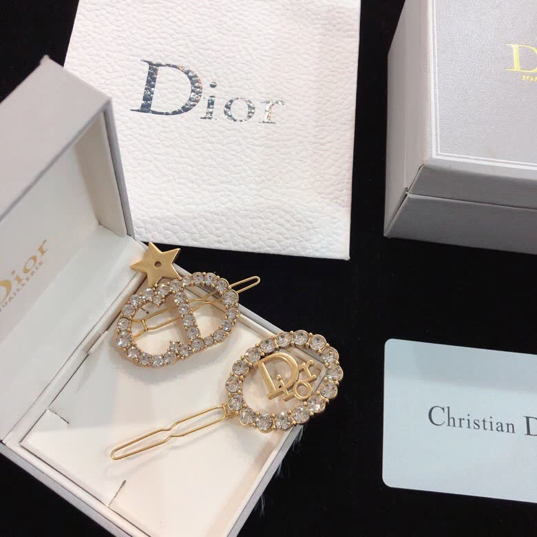 Christian Dior Gold Tone Crystal Brooch