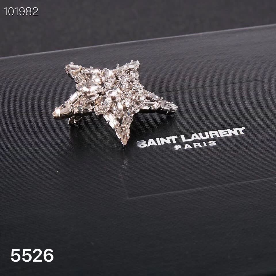 YSL Saint Laurent Paris Star Brooch