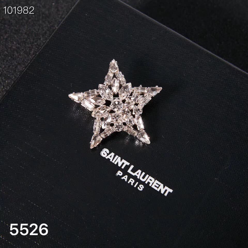 YSL Saint Laurent Paris Star Brooch