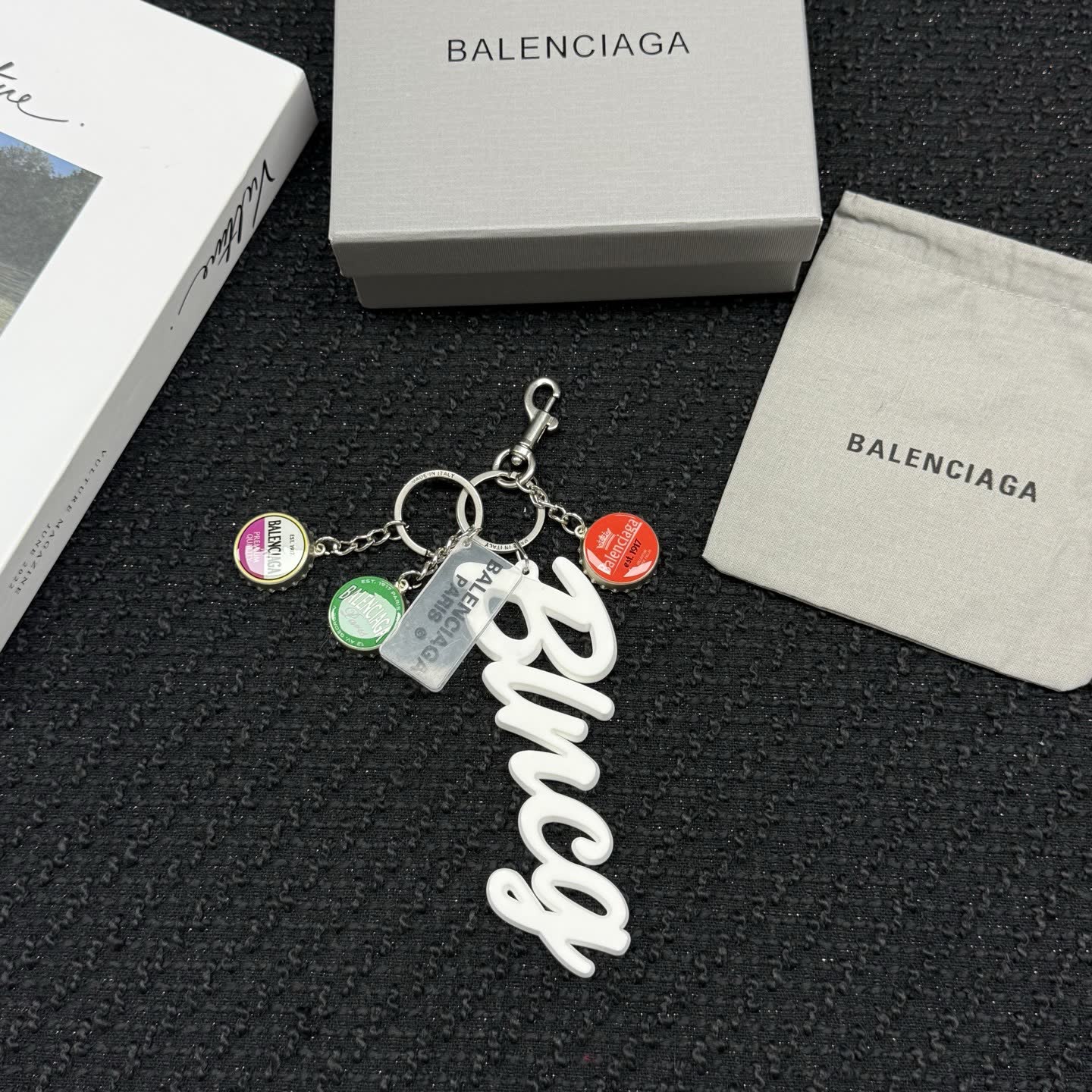 Balenciaga Keychain with Logo Charms