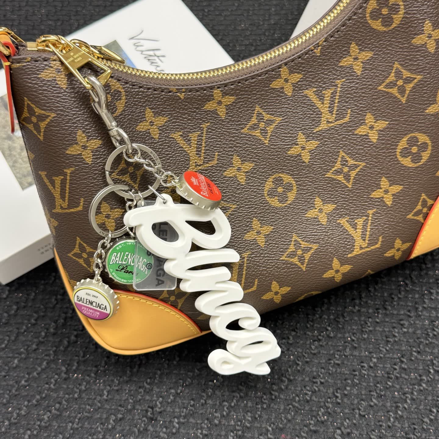 Balenciaga Keychain with Logo Charms