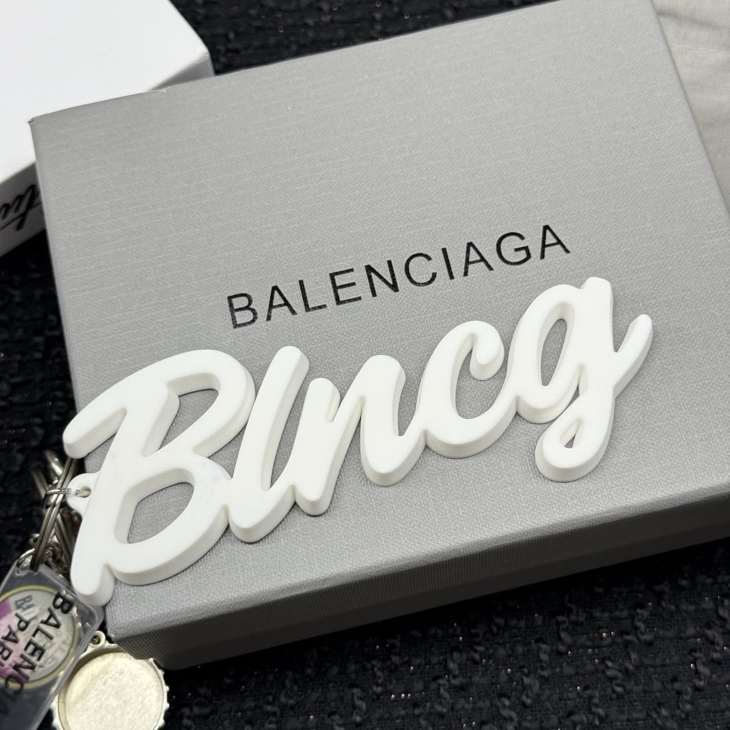Balenciaga Keychain with Logo Charms