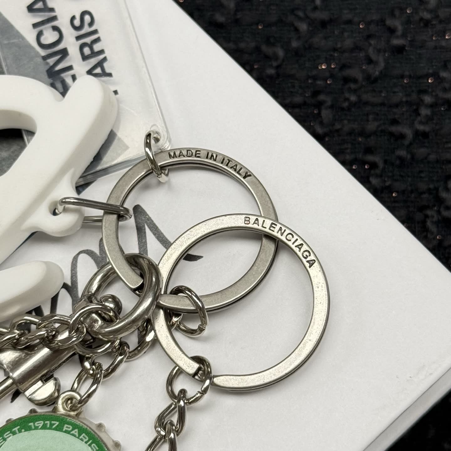 Balenciaga Keychain with Logo Charms
