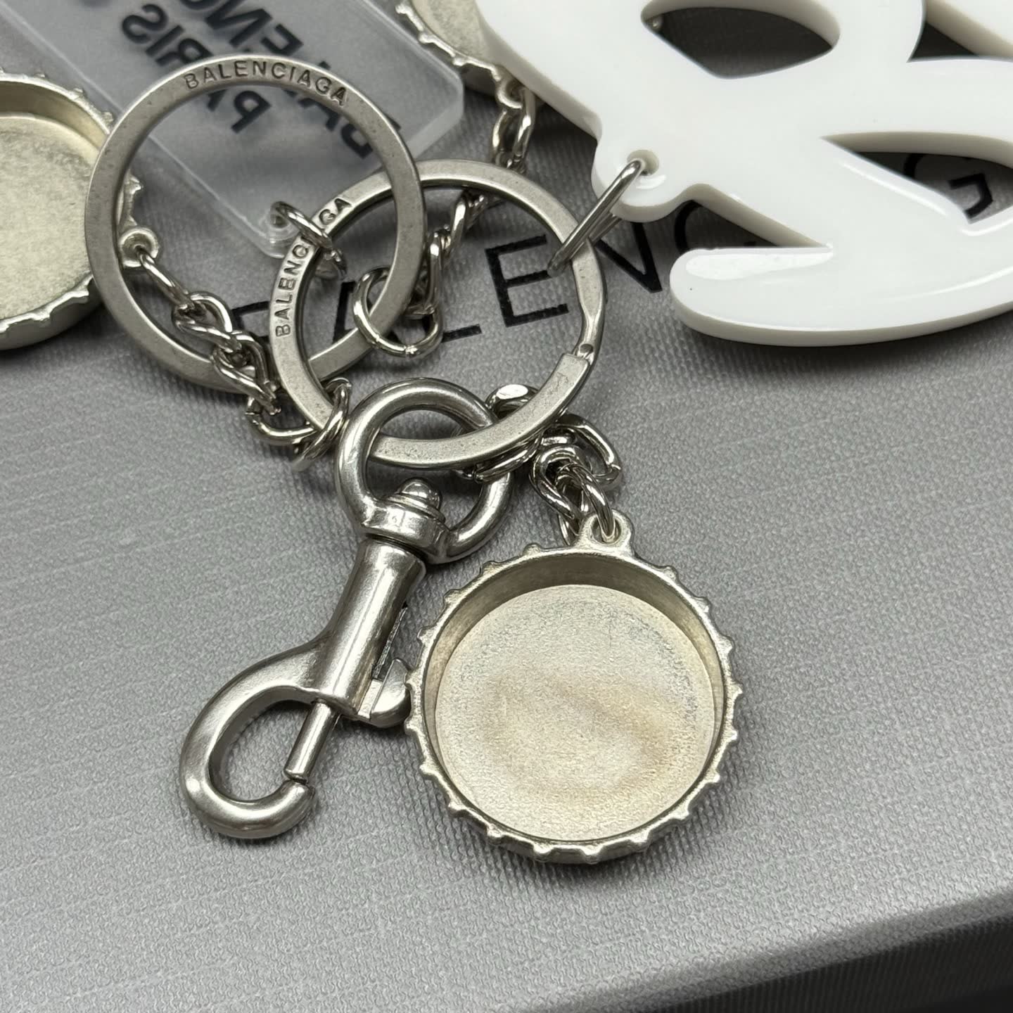 Balenciaga Keychain with Logo Charms