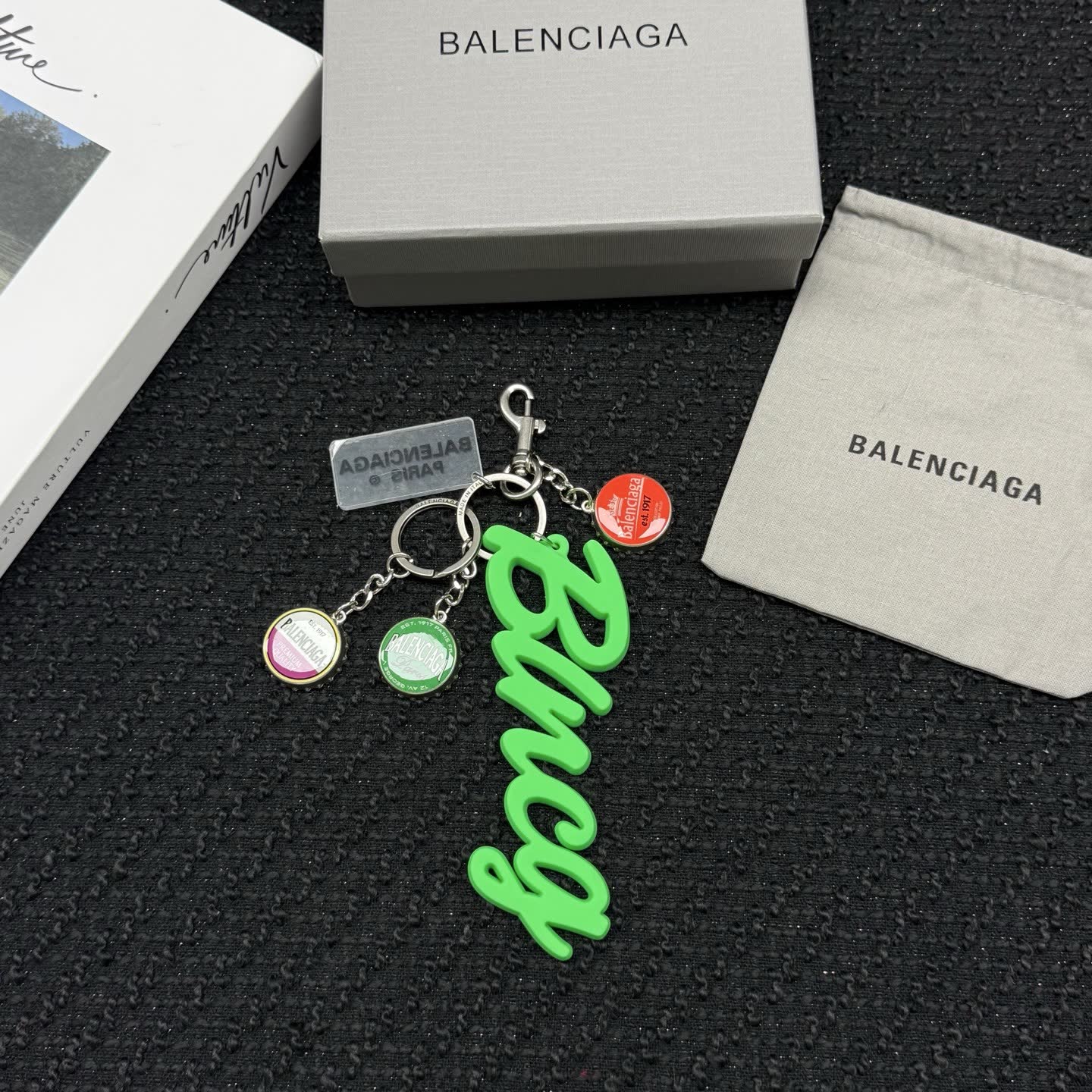 Balenciaga Keychain with Logo Charms