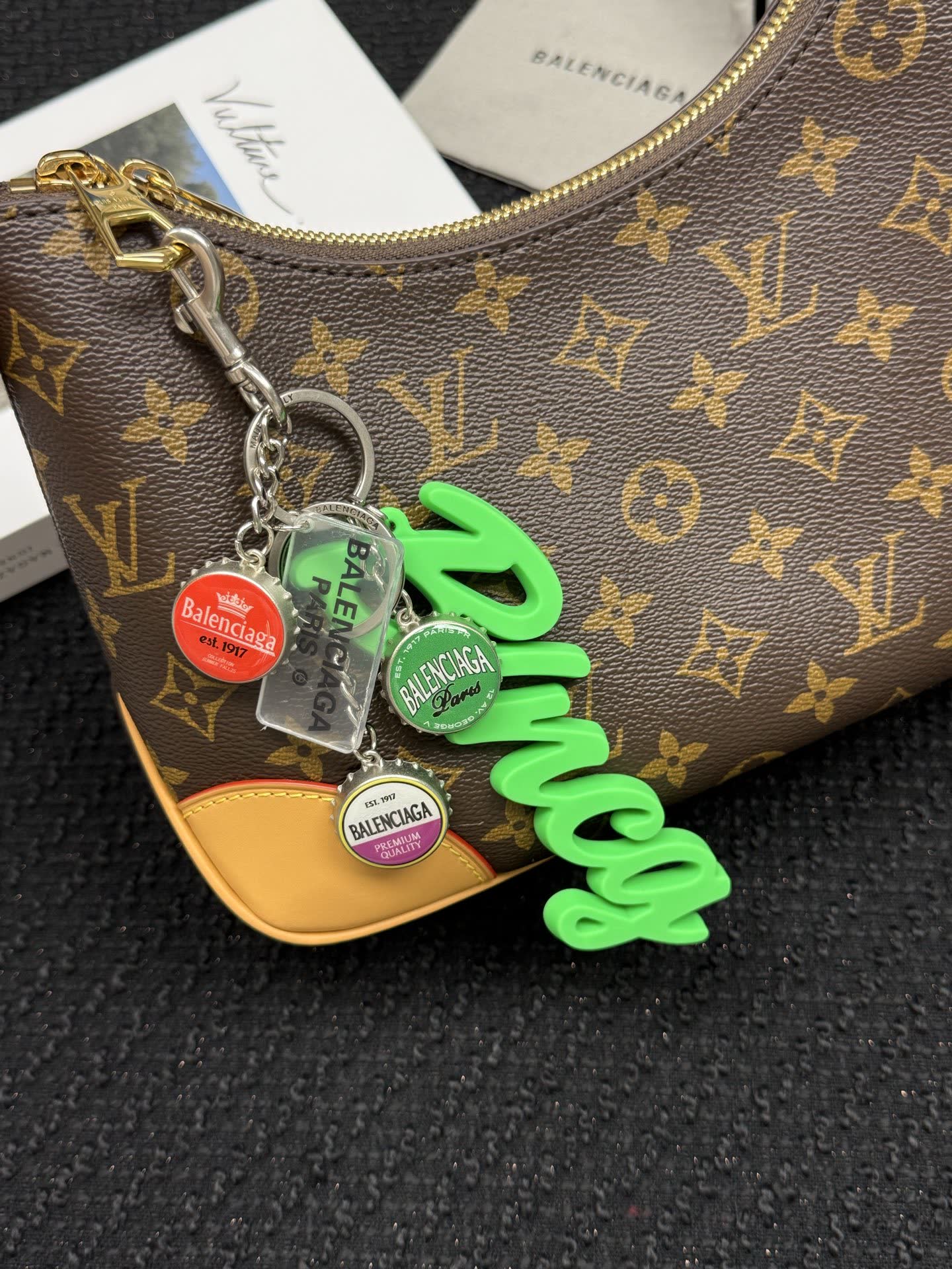 Balenciaga Keychain with Logo Charms