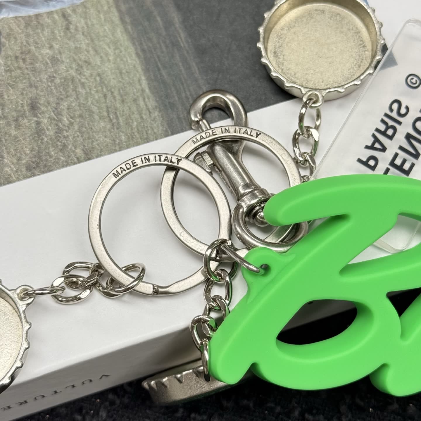 Balenciaga Keychain with Logo Charms