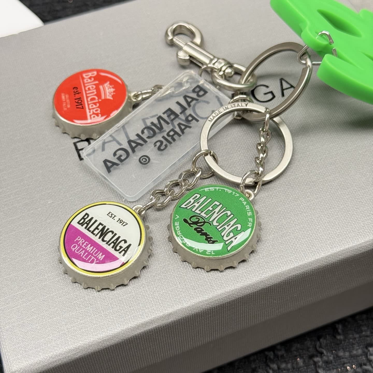 Balenciaga Keychain with Logo Charms