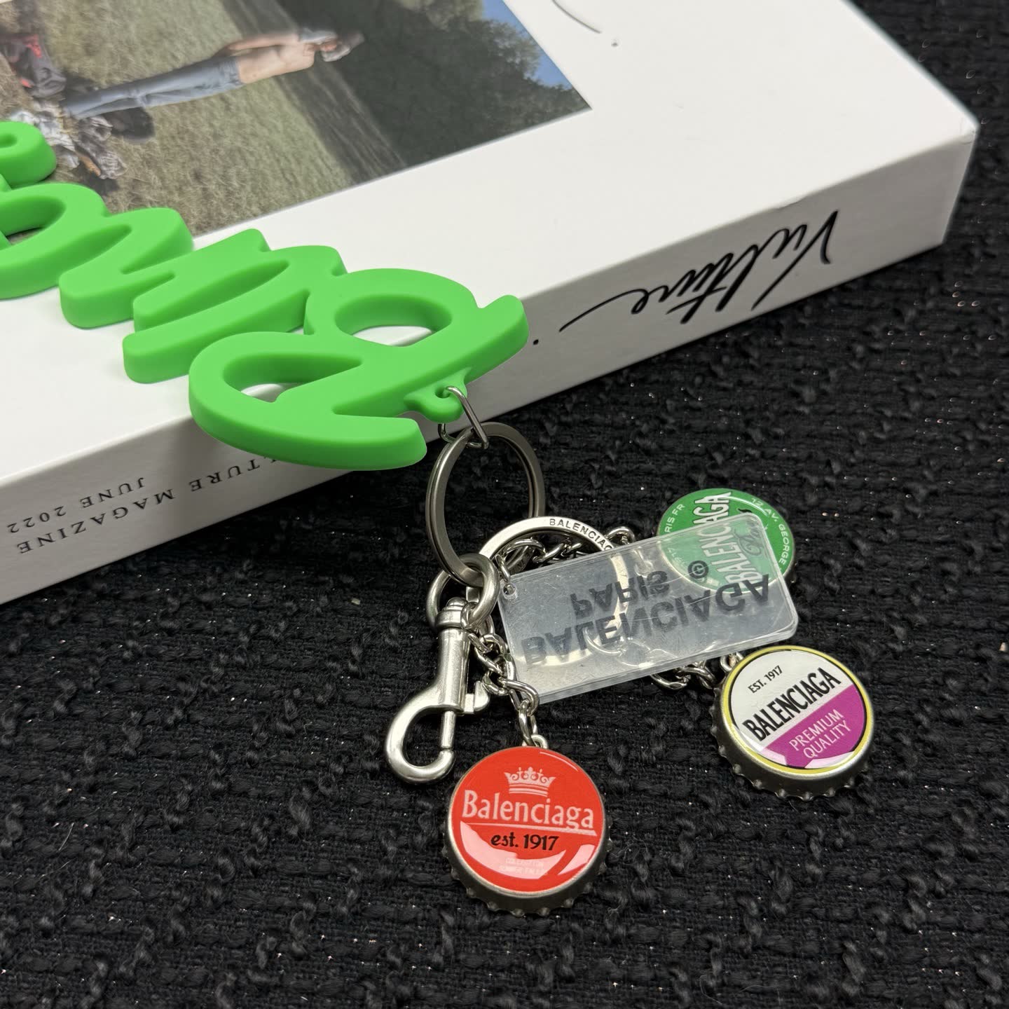 Balenciaga Keychain with Logo Charms