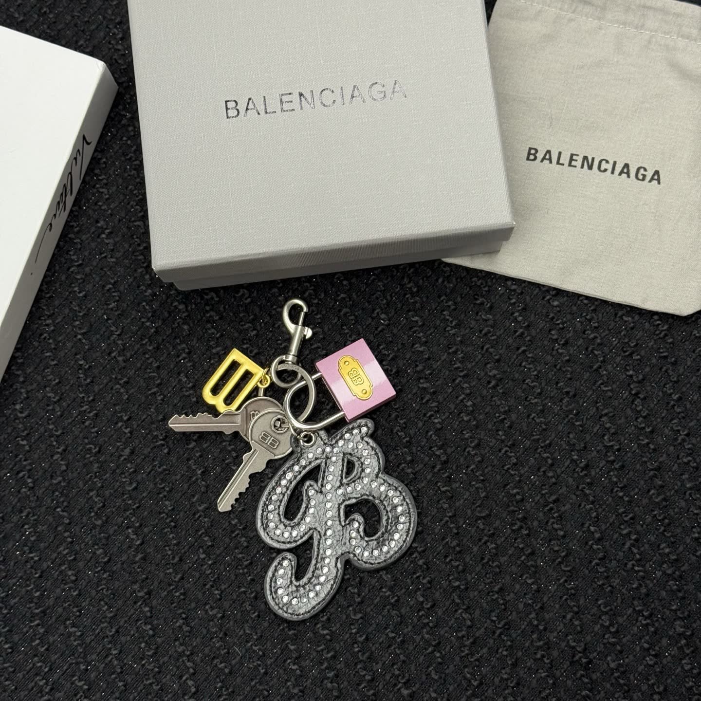 Balenciaga Logo Keychain