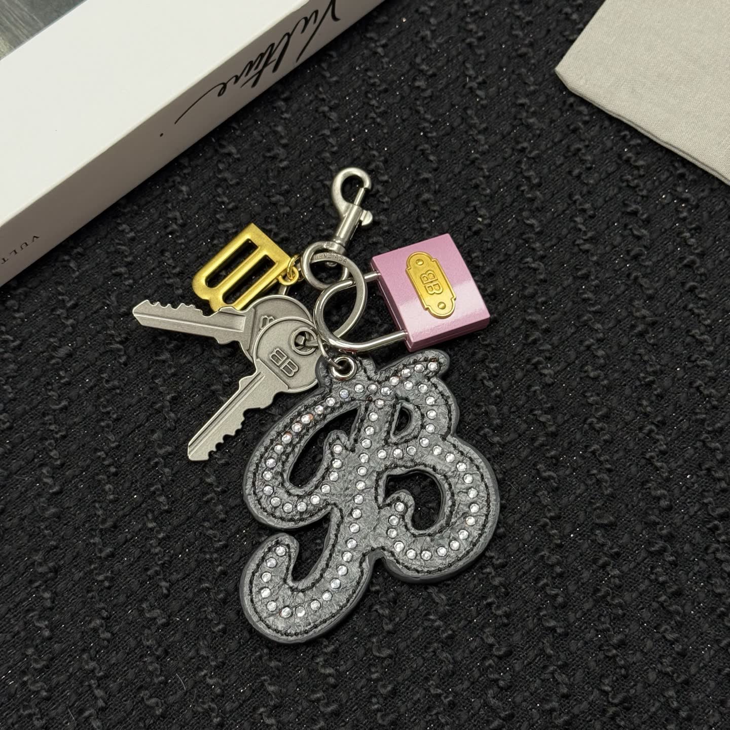 Balenciaga Logo Keychain