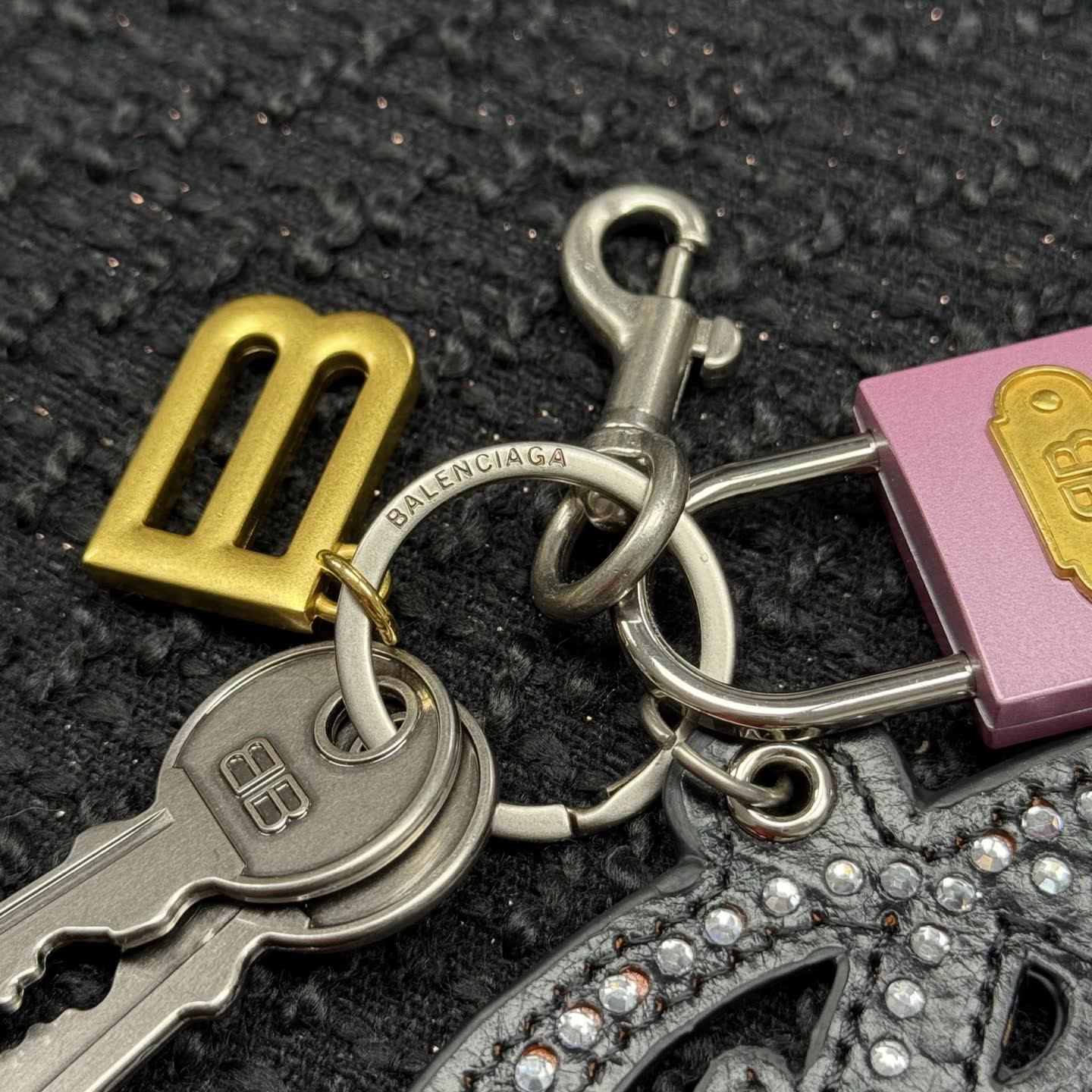 Balenciaga Logo Keychain