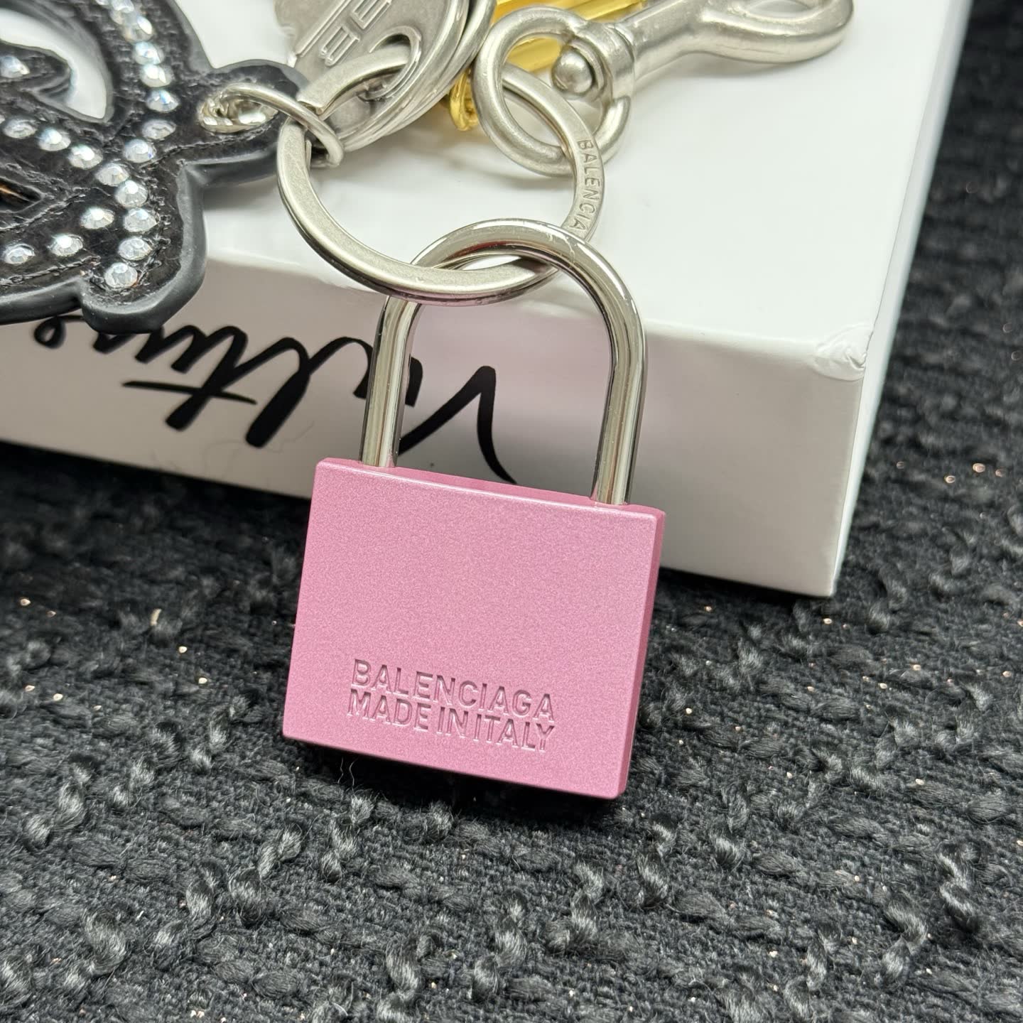 Balenciaga Logo Keychain