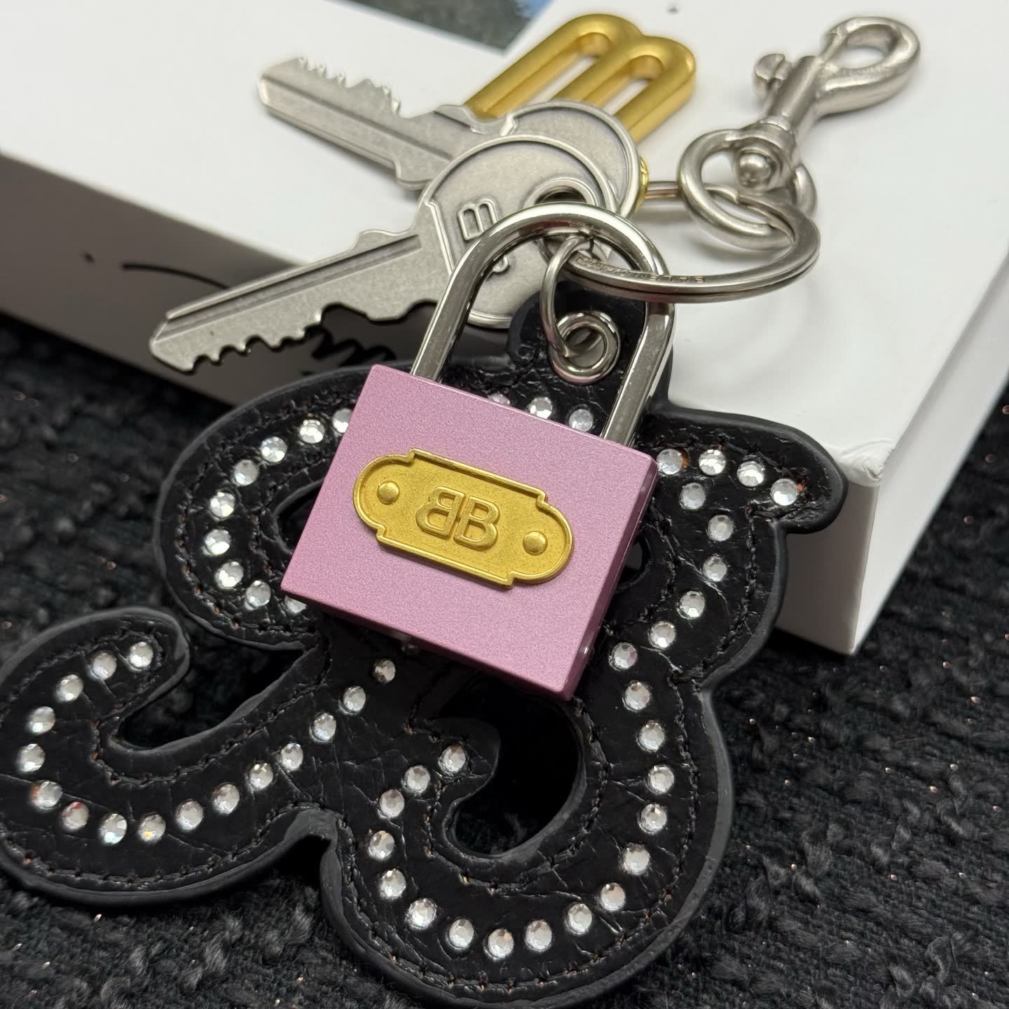 Balenciaga Logo Keychain