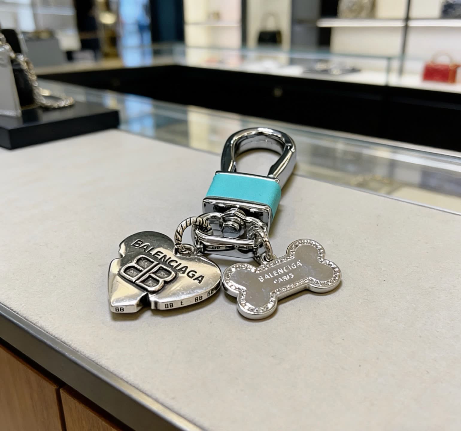 Balenciaga Lock Keychain