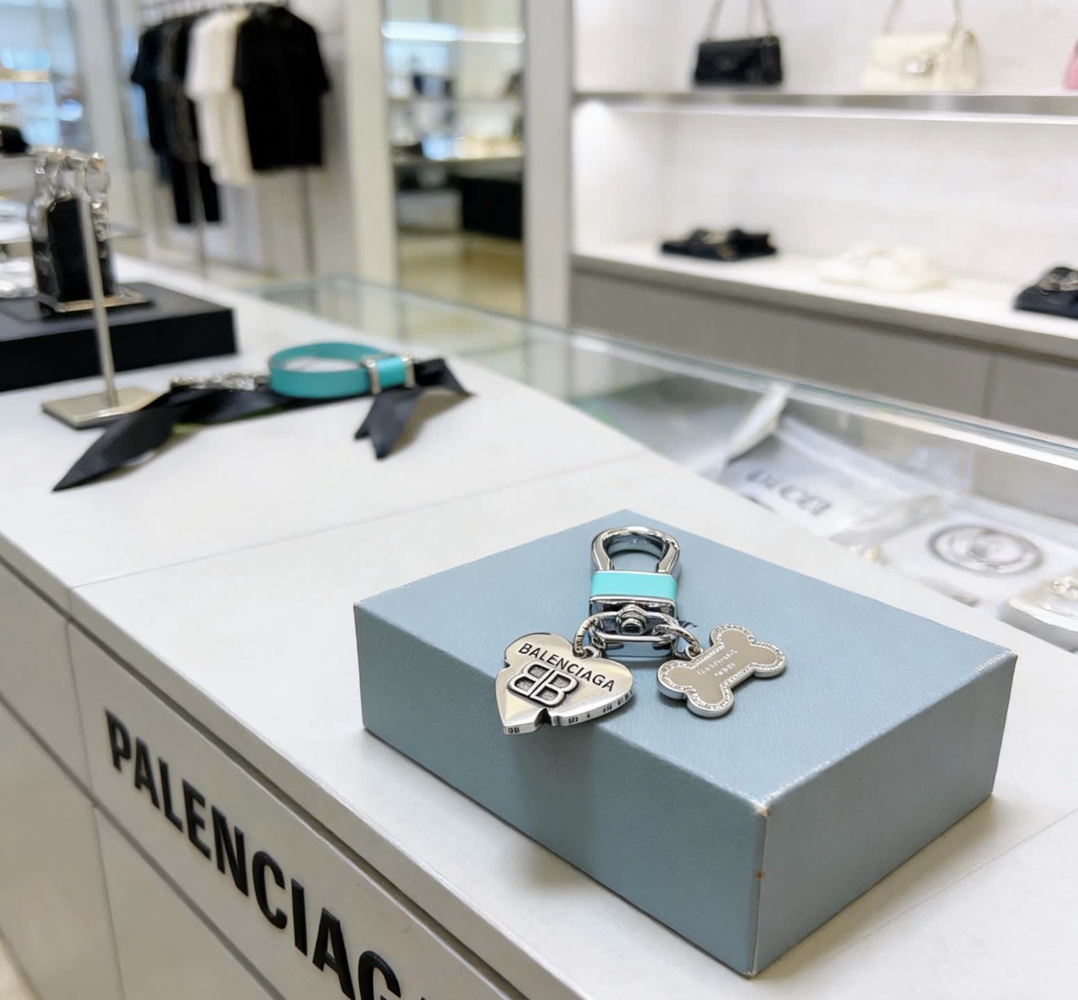 Balenciaga Lock Keychain