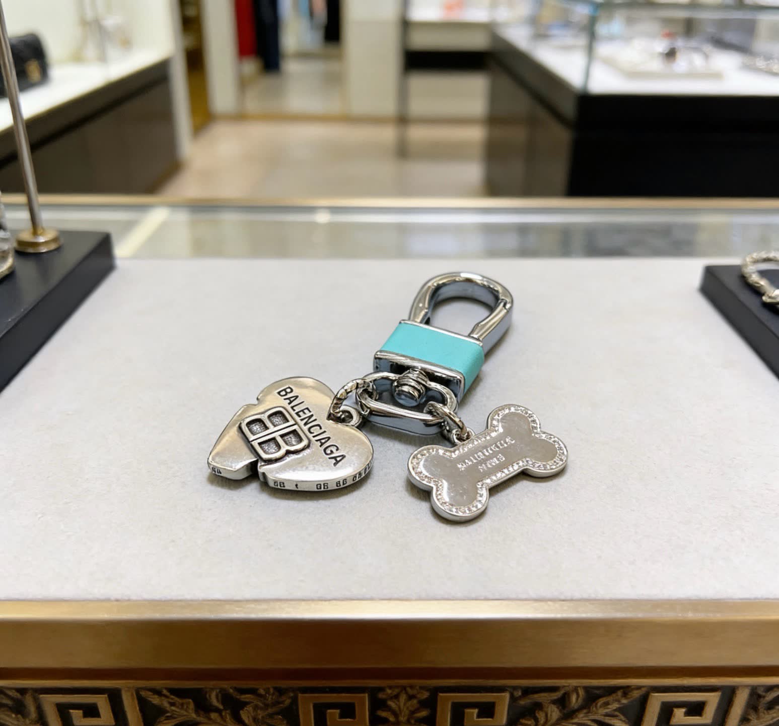 Balenciaga Lock Keychain