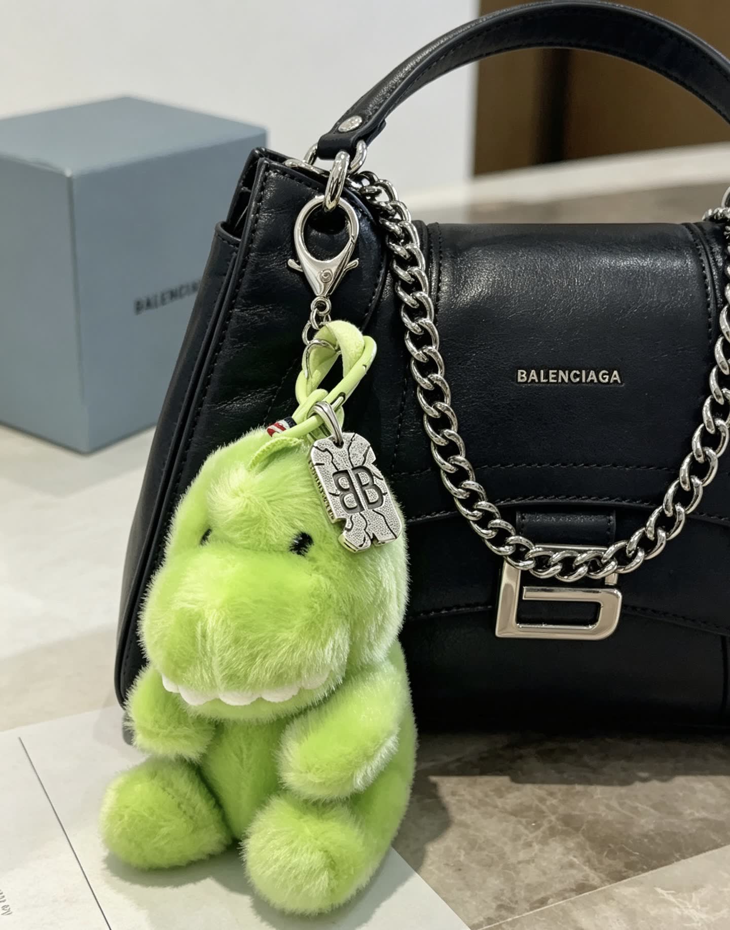 Balenciaga Green Dinosaur Keychain