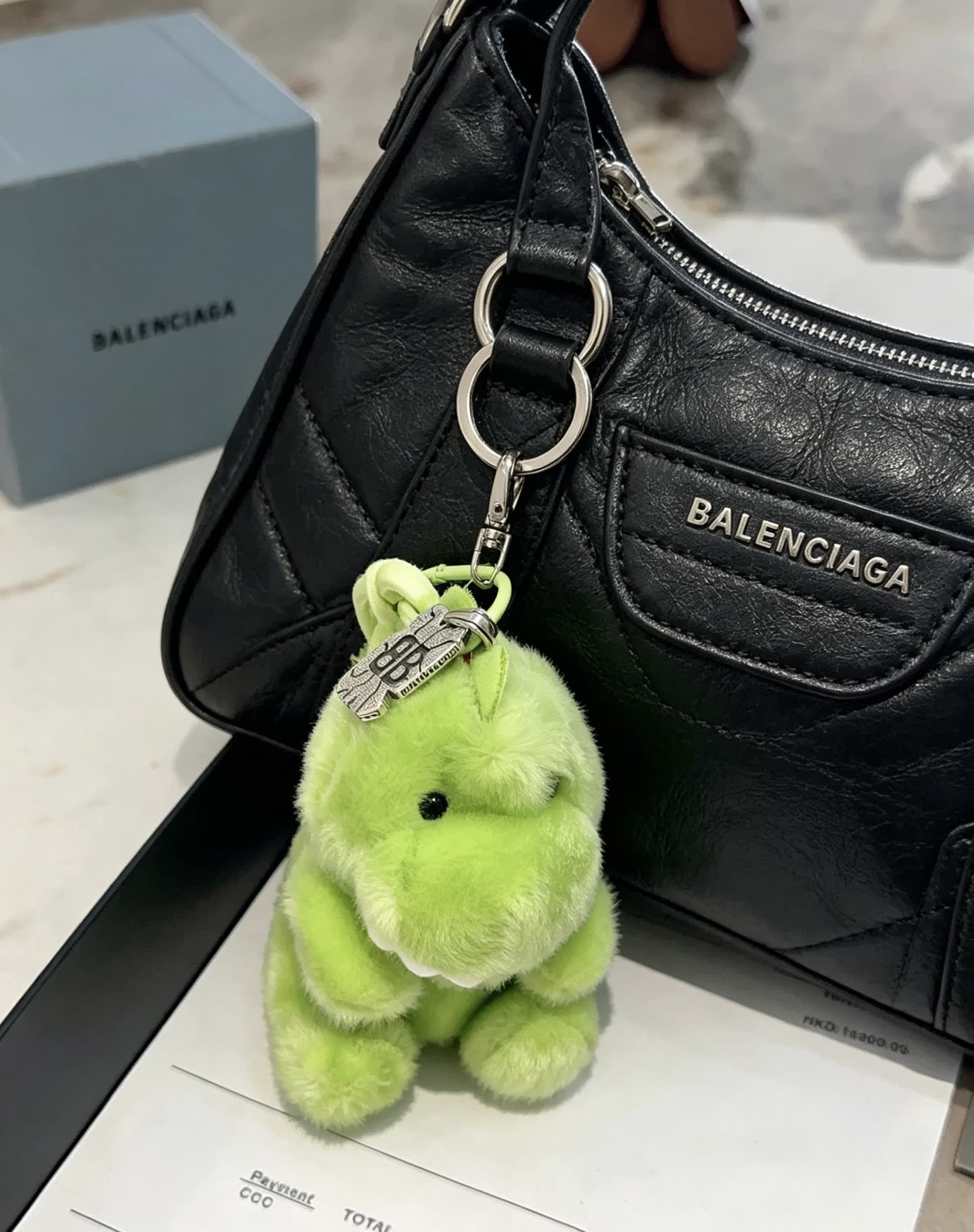Balenciaga Green Dinosaur Keychain