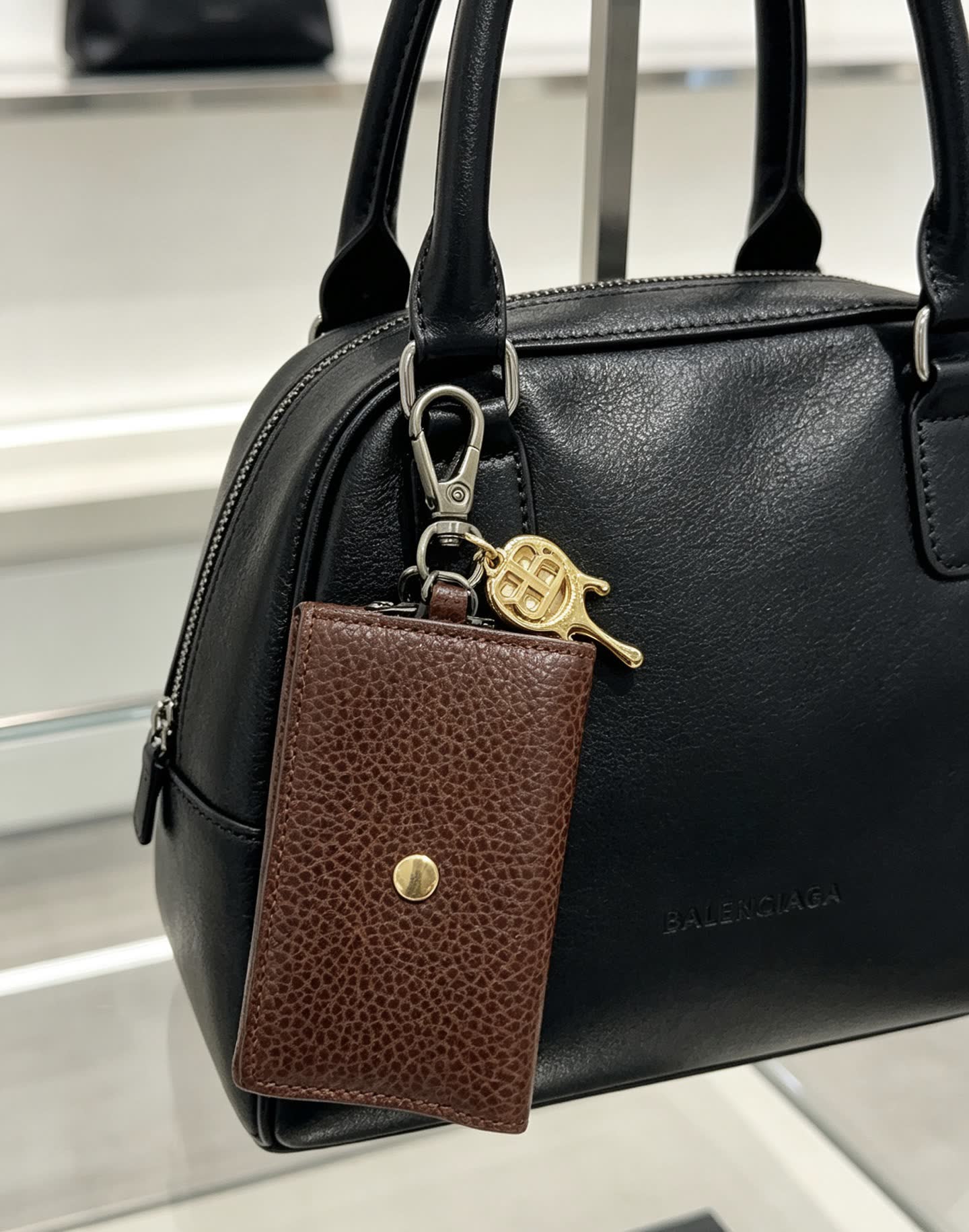 Balenciaga Leather Keychain