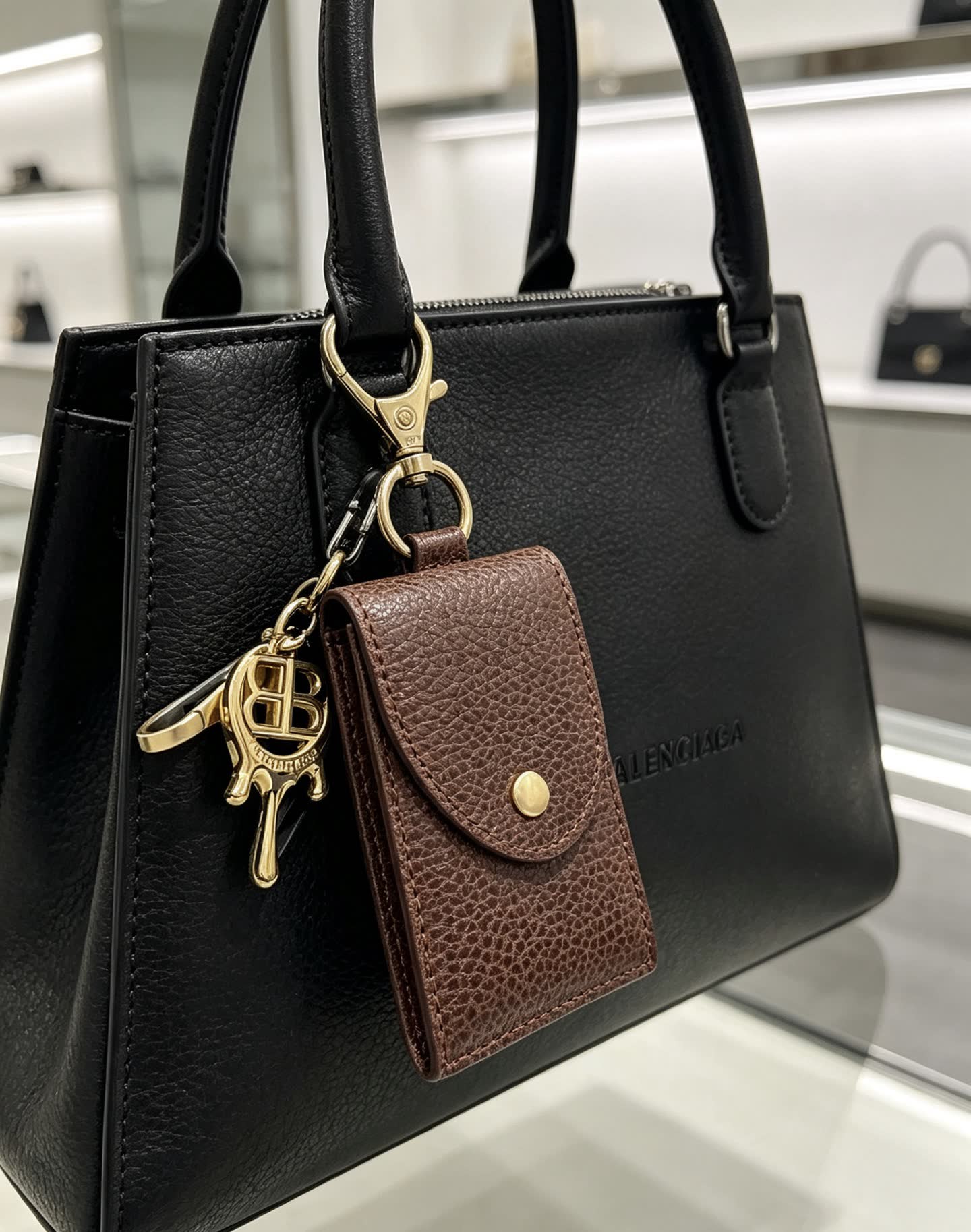 Balenciaga Leather Keychain