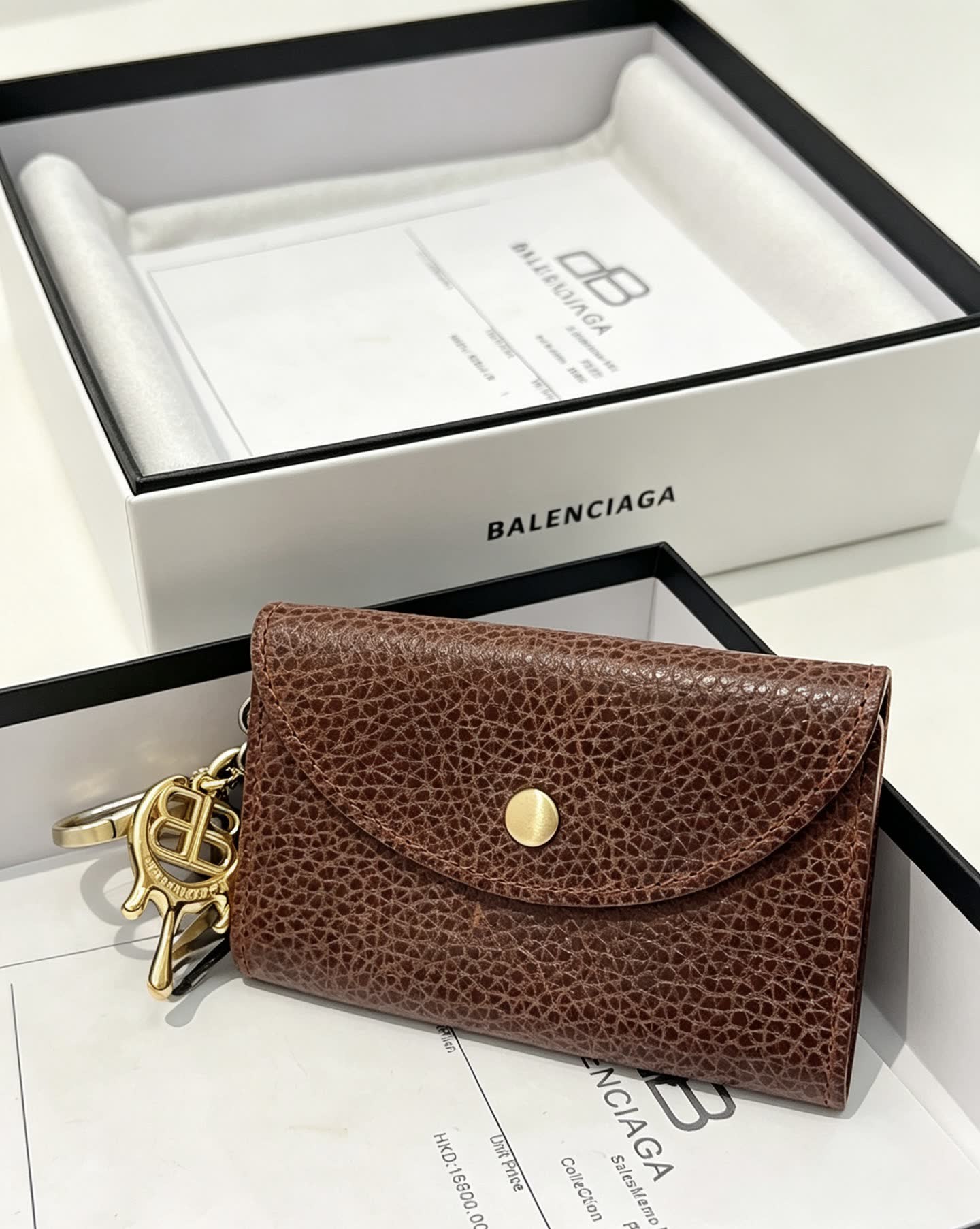 Balenciaga Leather Keychain