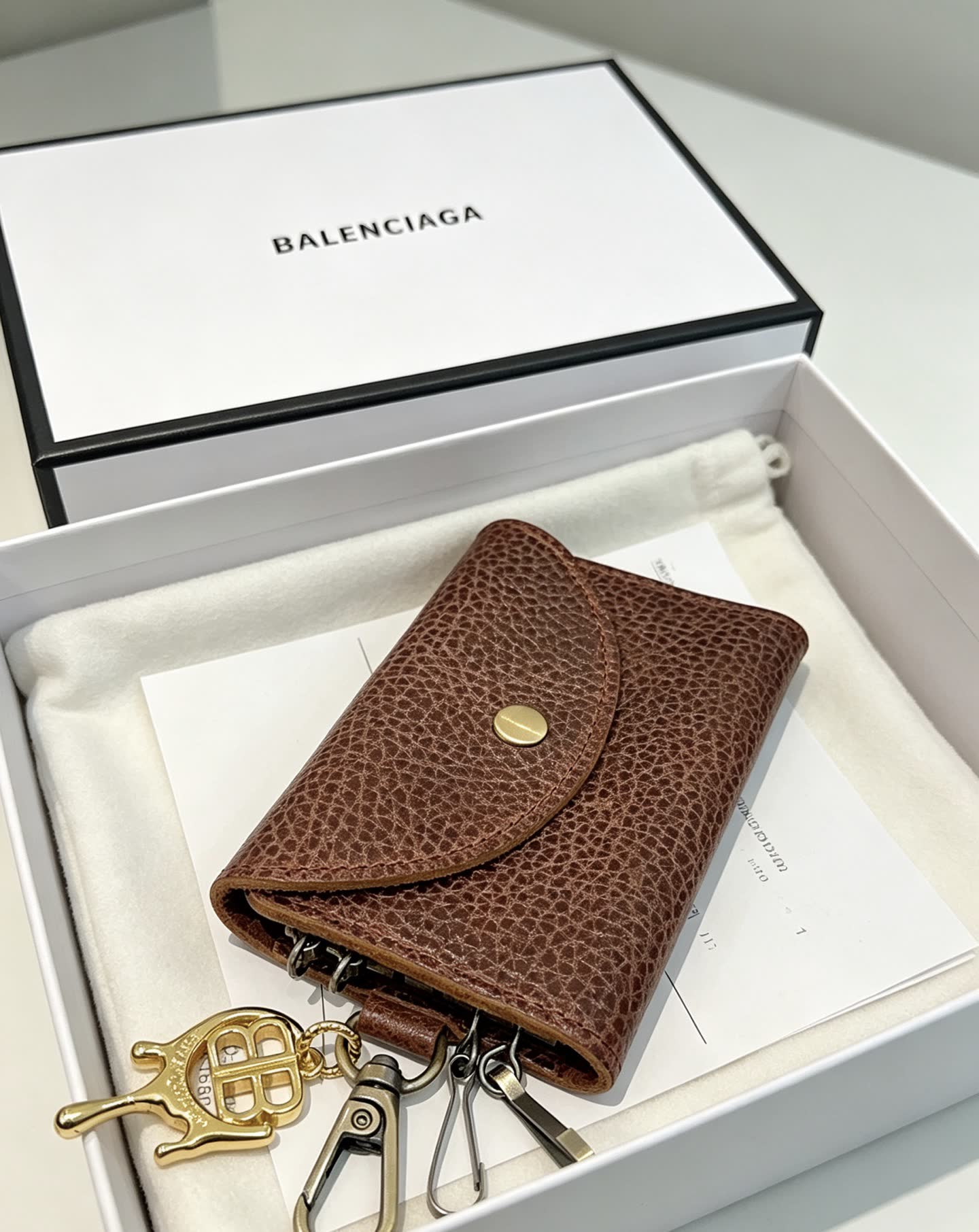 Balenciaga Leather Keychain