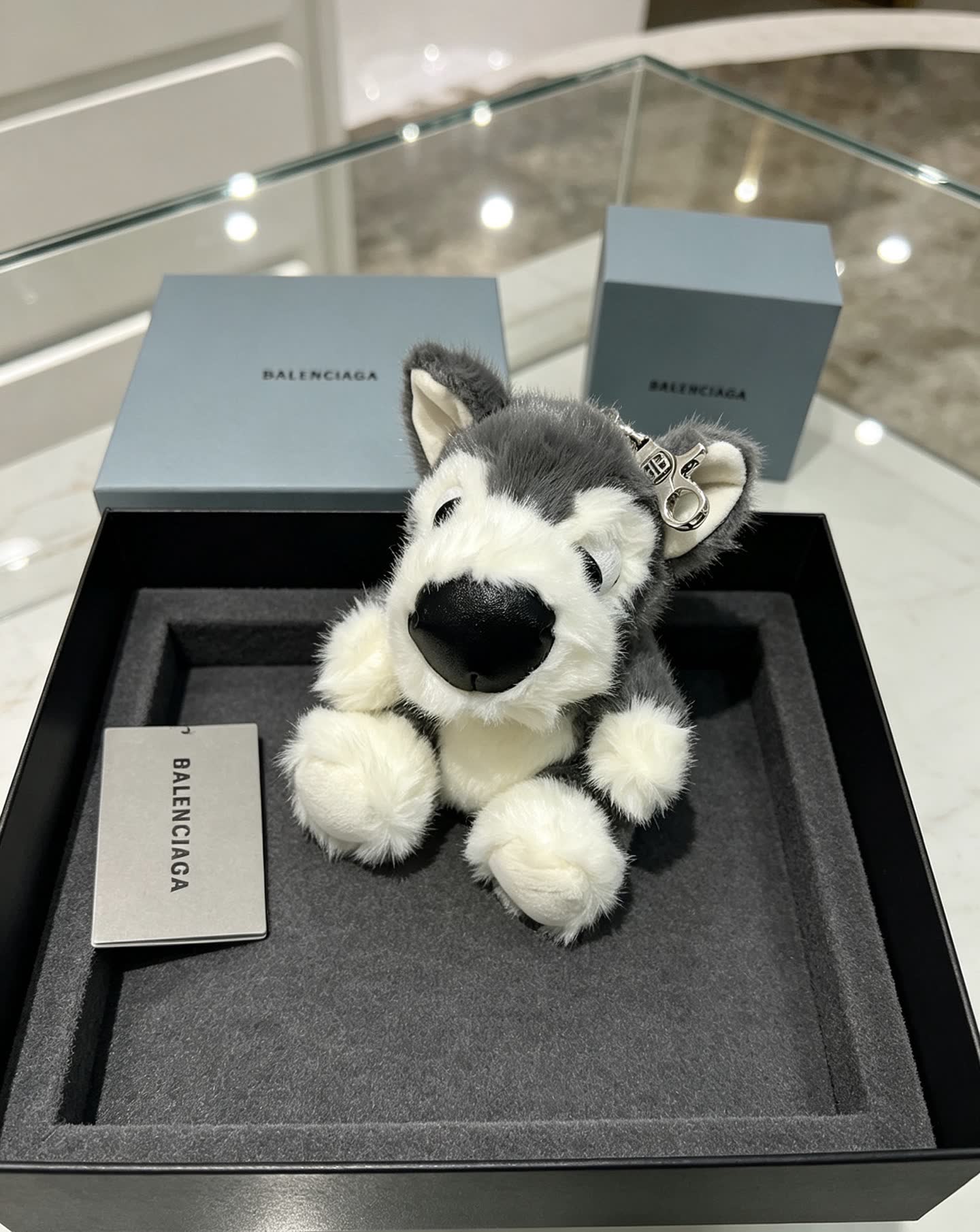 Balenciaga Husky Keychain