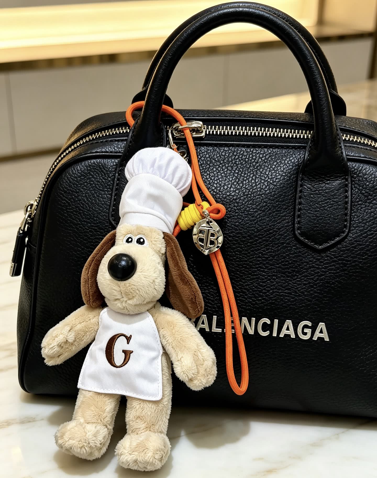 Balenciaga Chef Dog Keychain